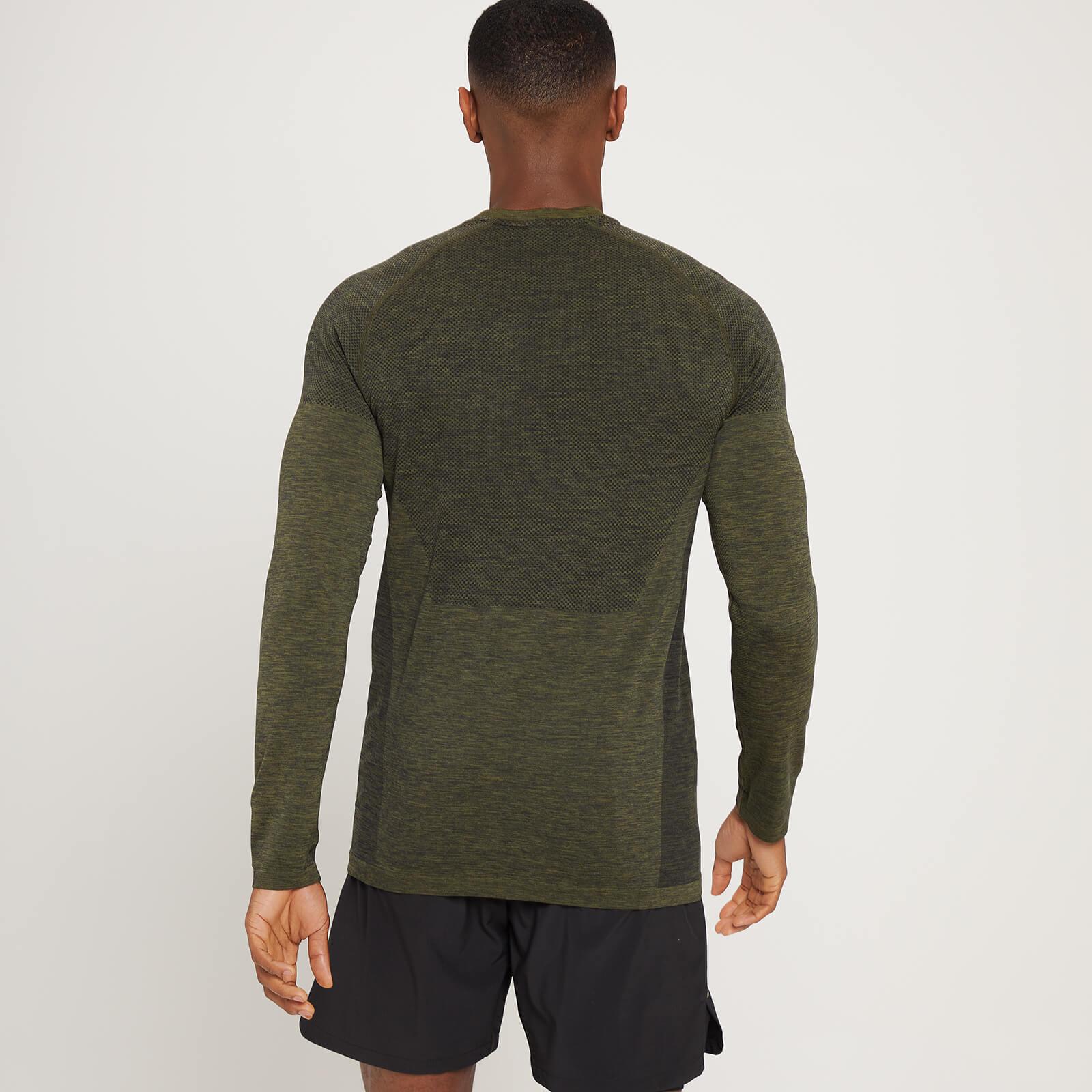 5059883072456 - Essential Seamless Langarm-Oberteil für Herren - Olivgrün meliert - XS 5059883072456 - Essential Seamless Langarm-Oberteil für Herren - Olivgrün meliert - XS