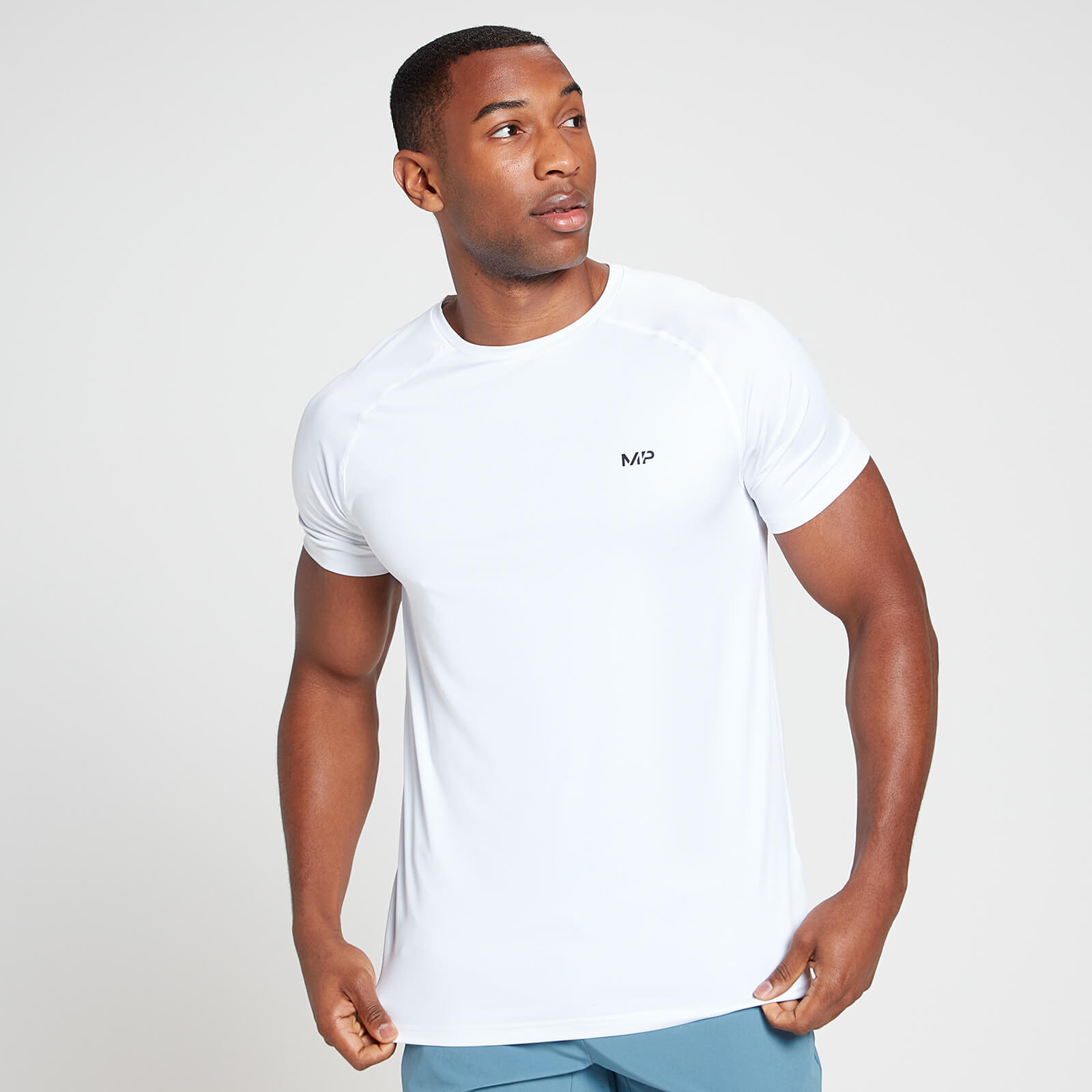 Купить MP Men's Run Graphic Training Short Sleeve T-Shirt - White - XS, Myprotein International