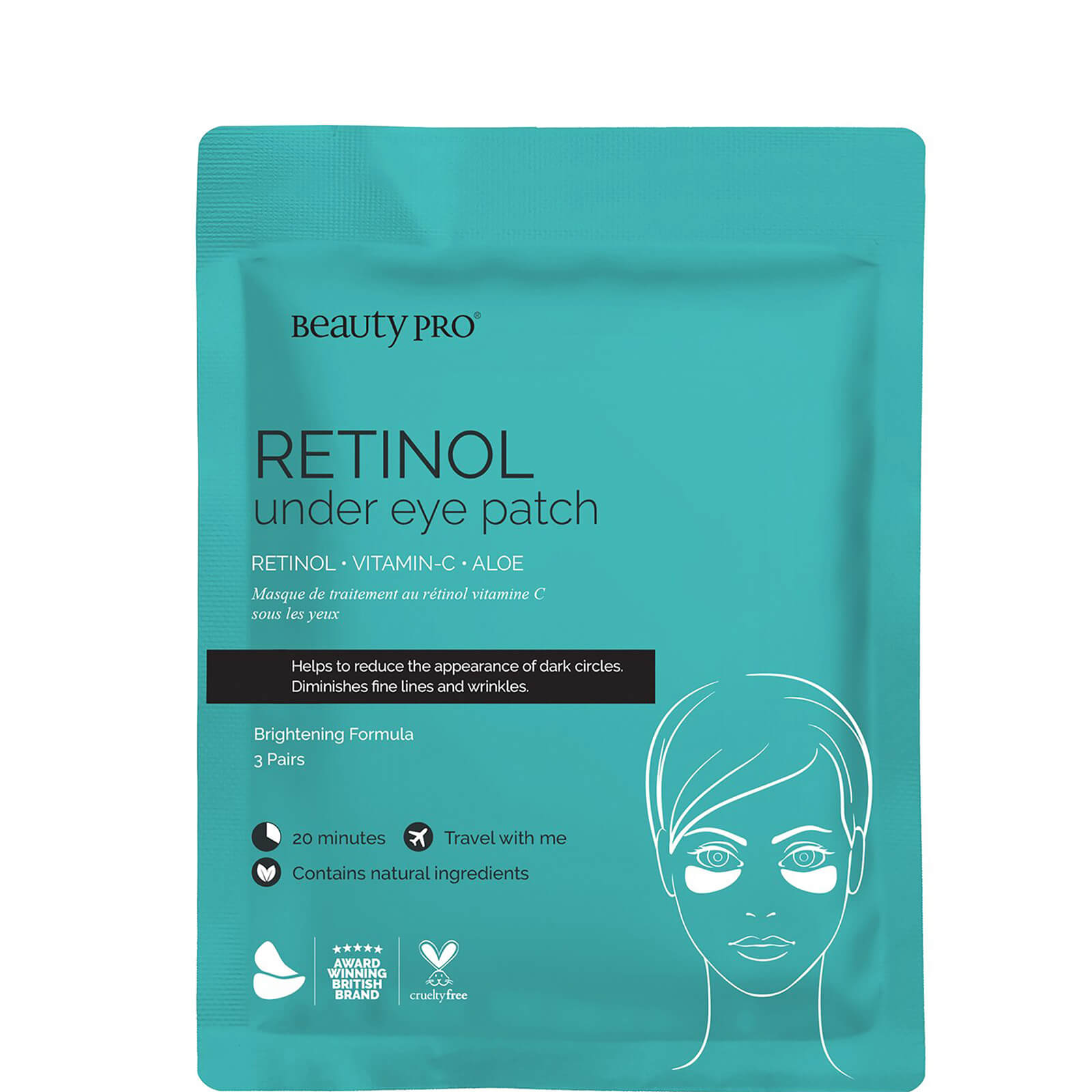 BeautyPro Retinol Under Eye Patch (3 Pairs)