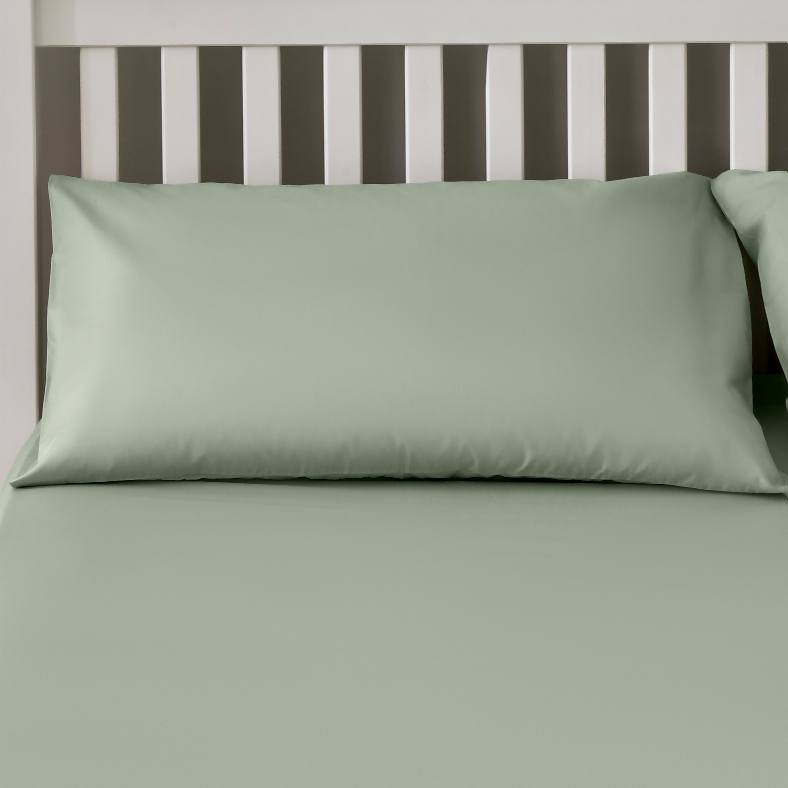 Photo of The Willow Manor Easy Care Pillowcase Pair - Sage Green