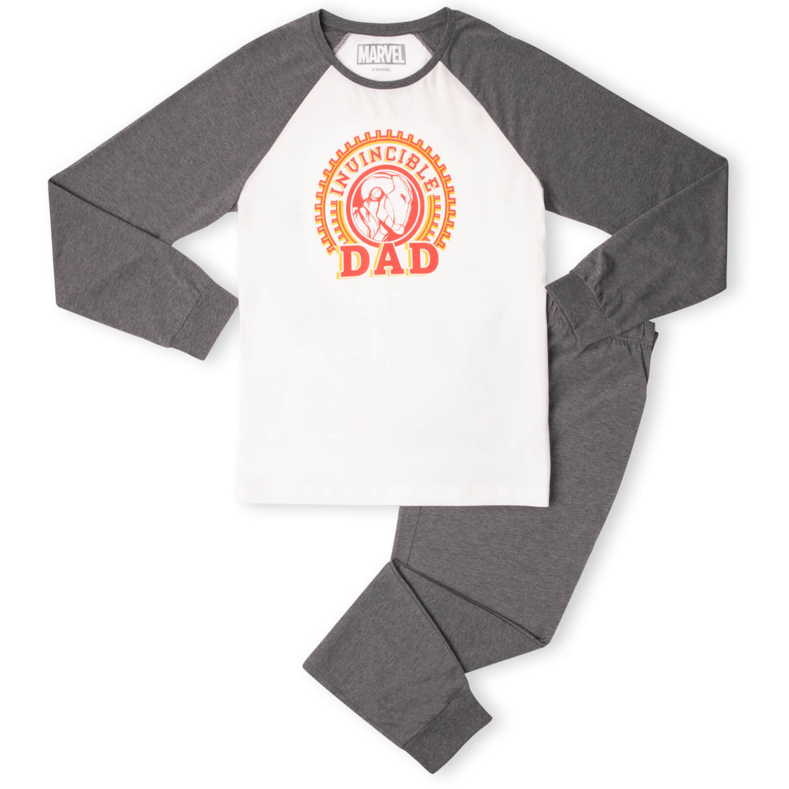 Invincible Dad Men's Pyjama Set - White/Grey - XS - White/Grey