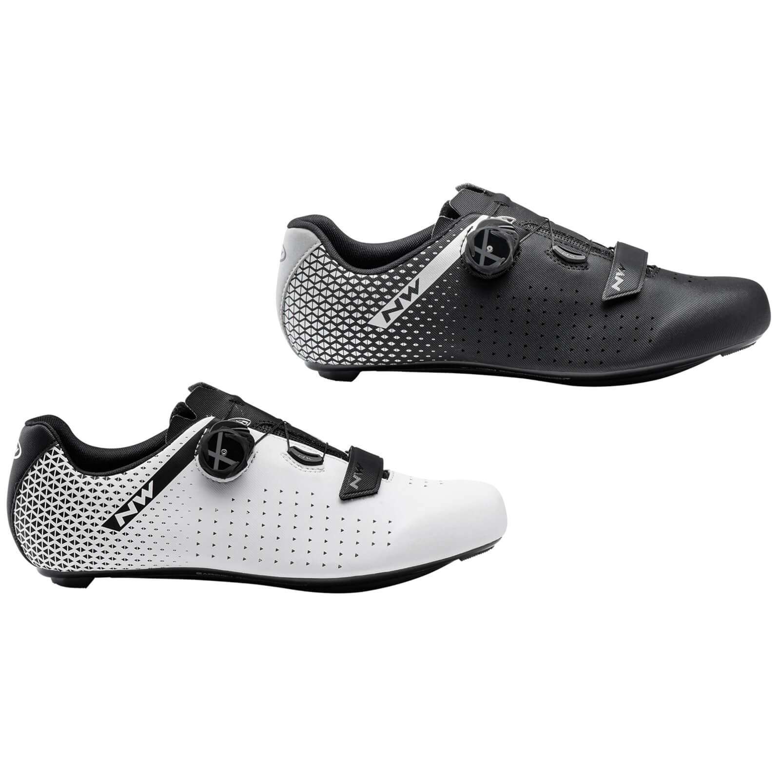 Image of Northwave Core Plus 2 Road Shoes - 2022 - White / Black / EU45