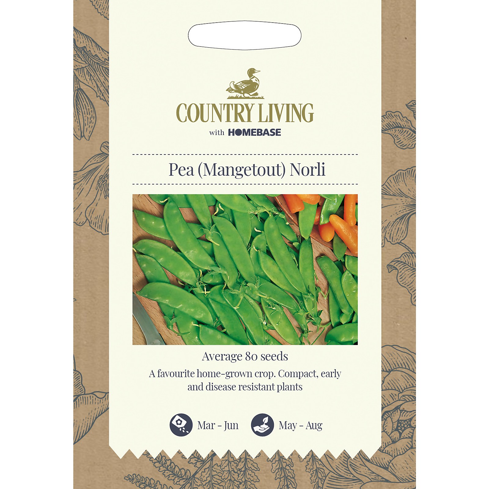 Photo of Country Living Pea Mangetout Norli Seeds