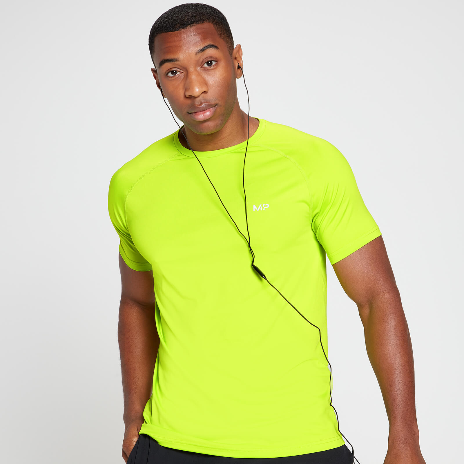 MP Men's Run Graphic Training Short Sleeve T-Shirt - Acid Lime - XXS, Myprotein International  - купить со скидкой