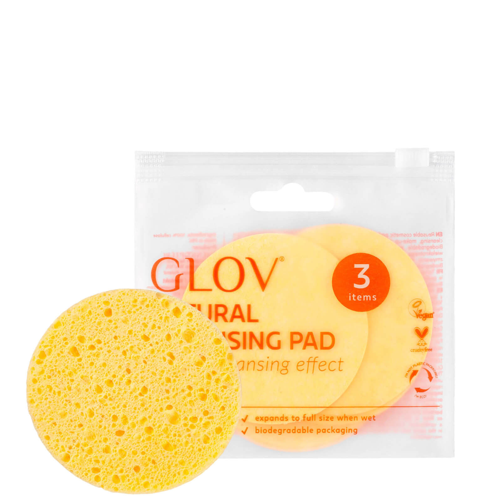 

GLOV® Natural Biodegradable Cleansing Pads (Pack of 3)
