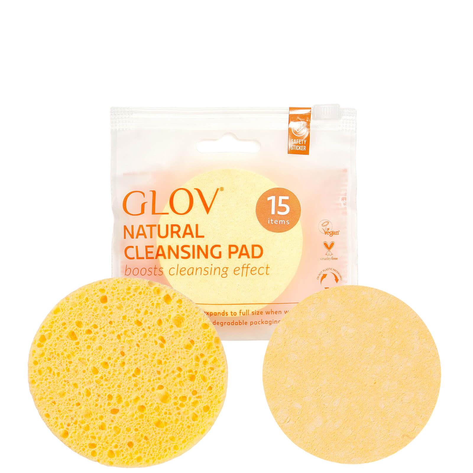 

GLOV® Natural Biodegradable Cleansing Pads - Yellow (Pack of 15)