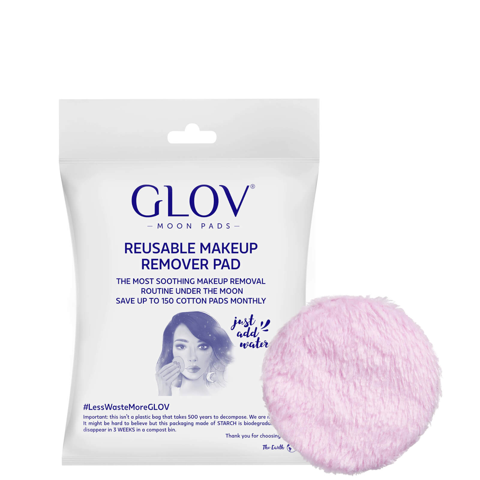 GLOV® Reusable Cosmetic Pad - Pink