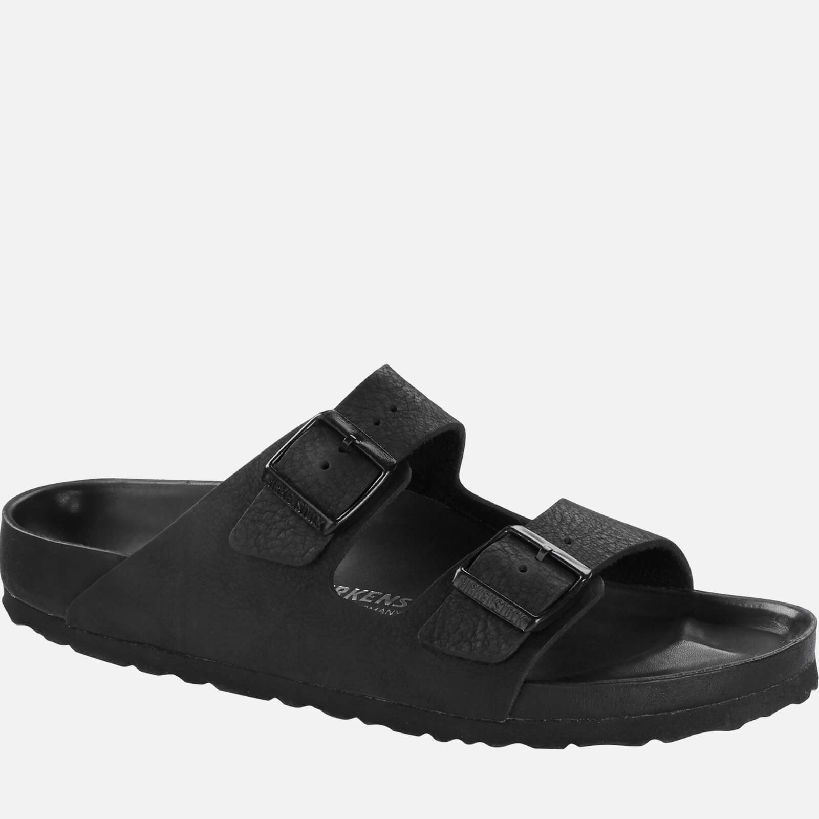 Birkenstock Women's Arizona Slim Fit Mono Leather Double Strap Sandals - Black - UK 7.5