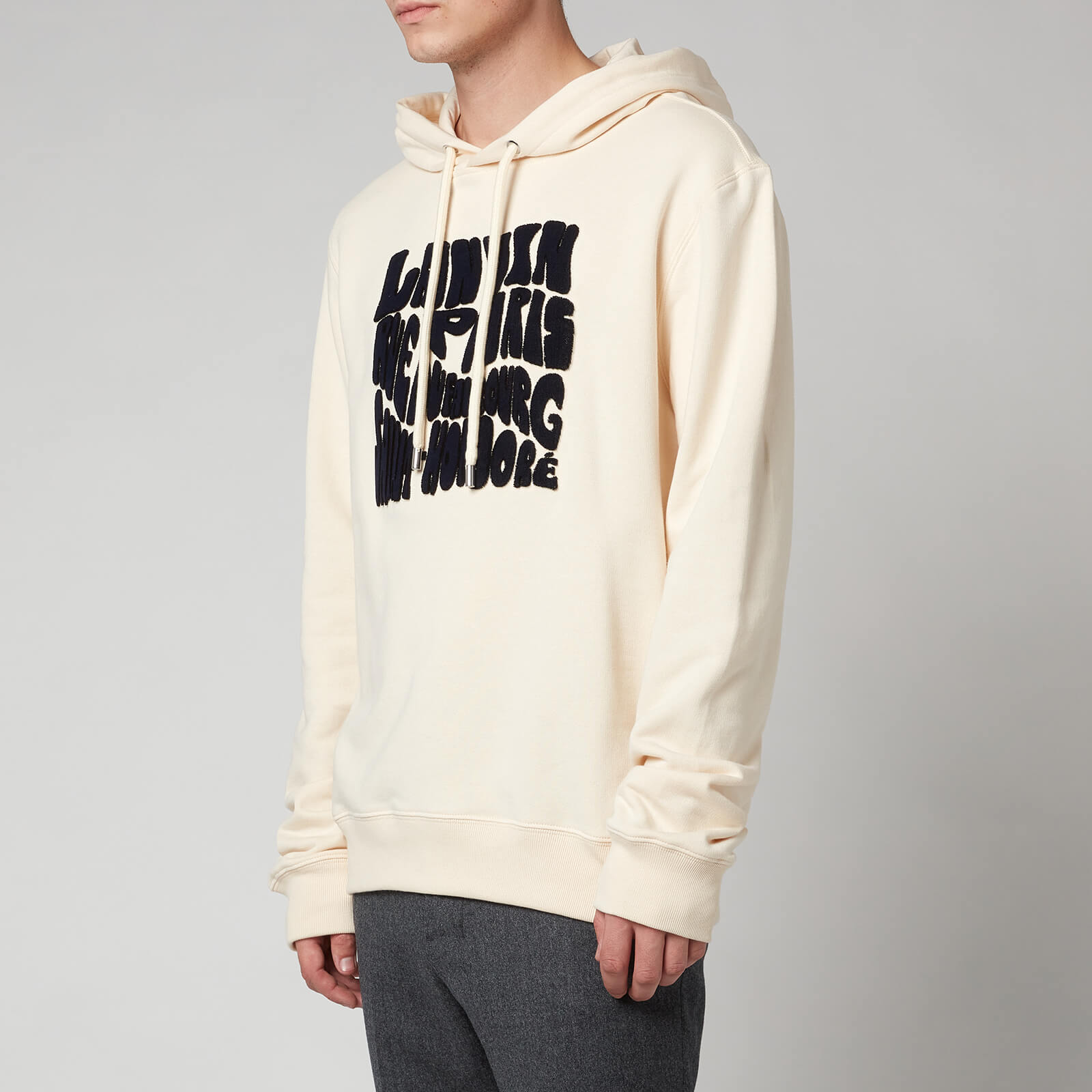 Lanvin Men's Carpeted Hoodie - Ecru - S