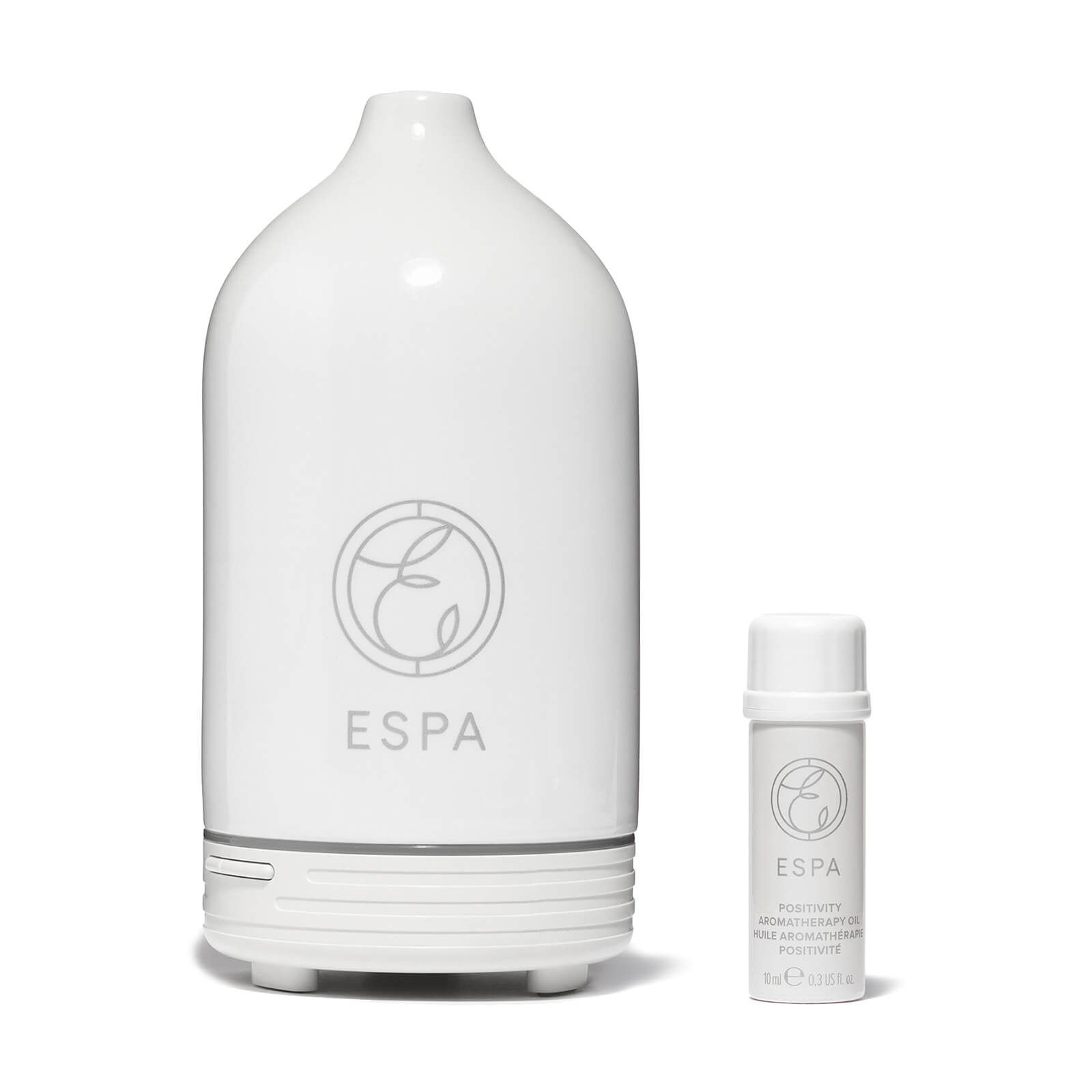 Espa Aromatherapy Essential Oil Diffuser Starter Kit - Positivity In White