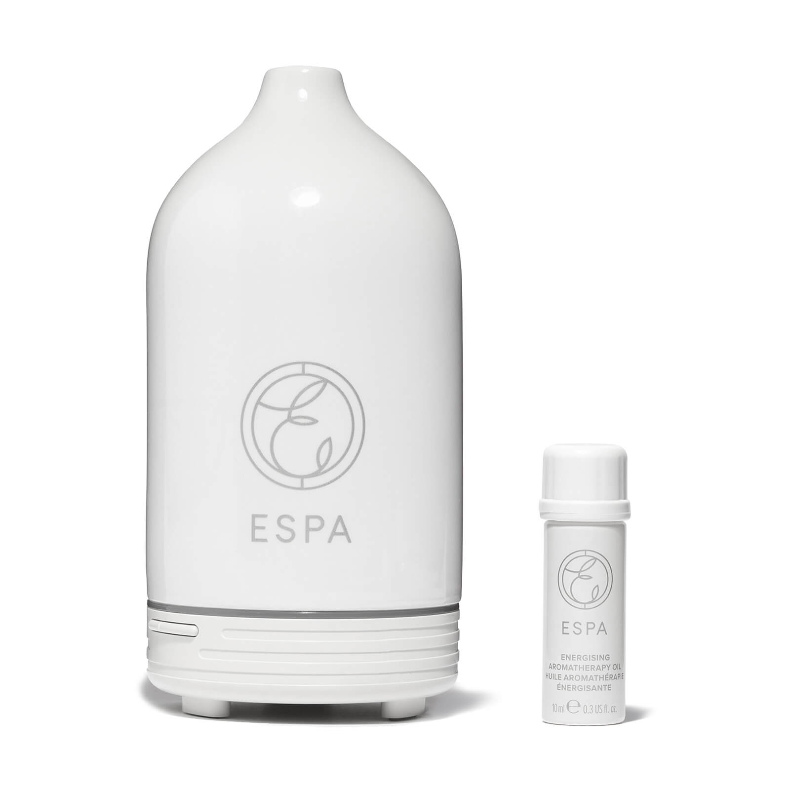 Espa Aromatherapy Essential Oil Diffuser Starter Kit - Energising In White