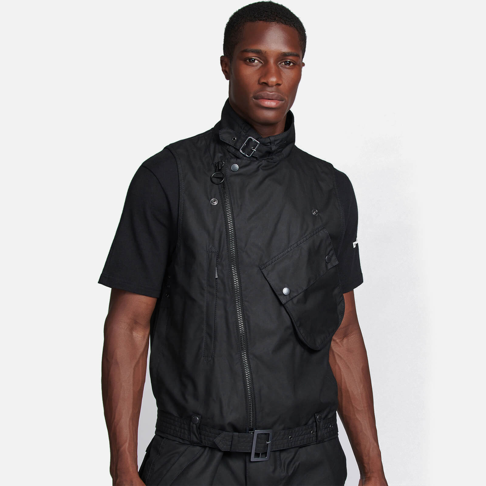 Barbour X Engineered Garments Men's Midtown Wax Gilet - Black - S