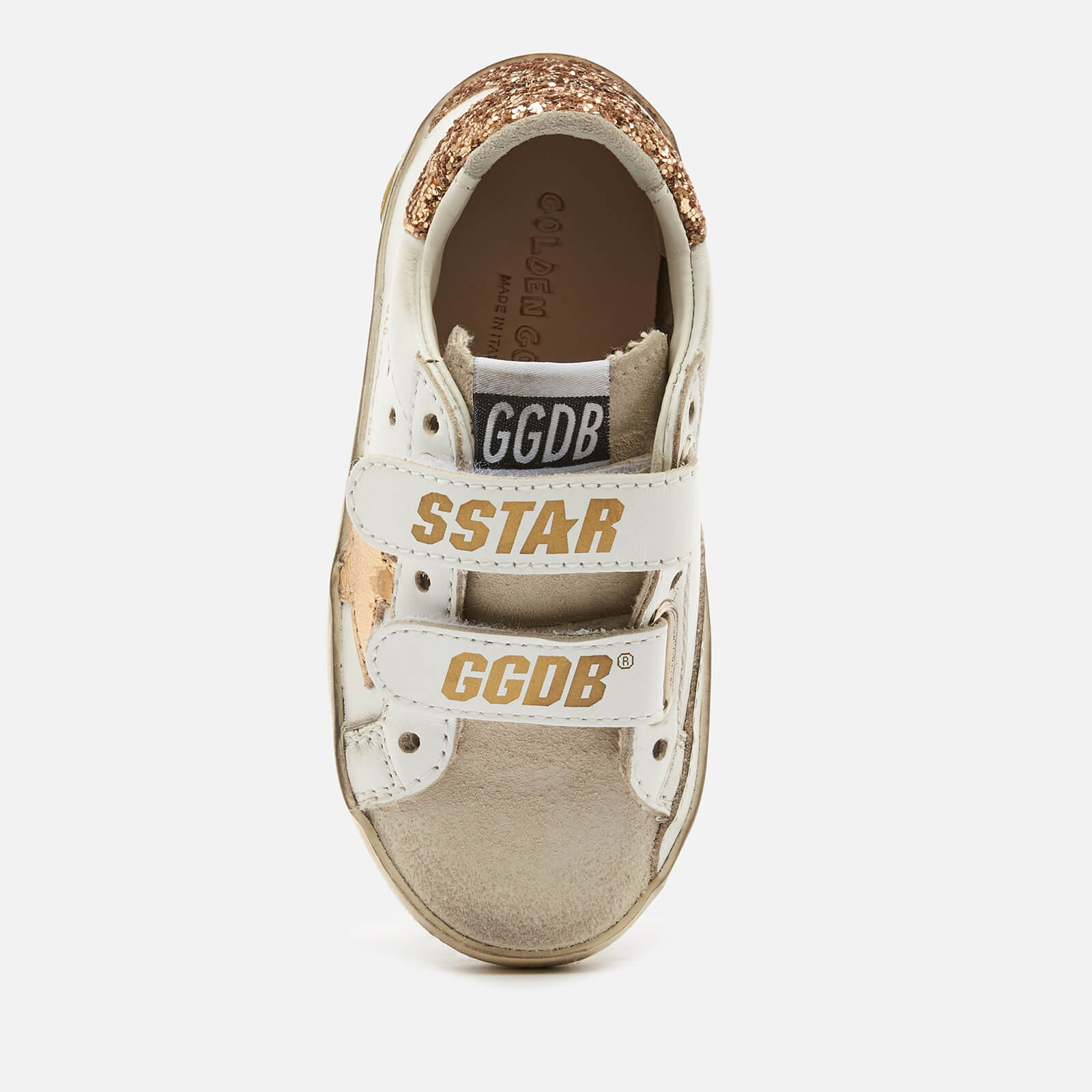 Golden Goose Deluxe Brand Toddlers' Suede Toe And Leather Old School Trainers - White/ice/ Multi Gjf00177.f001983.103 Childrens Footwear, Multi