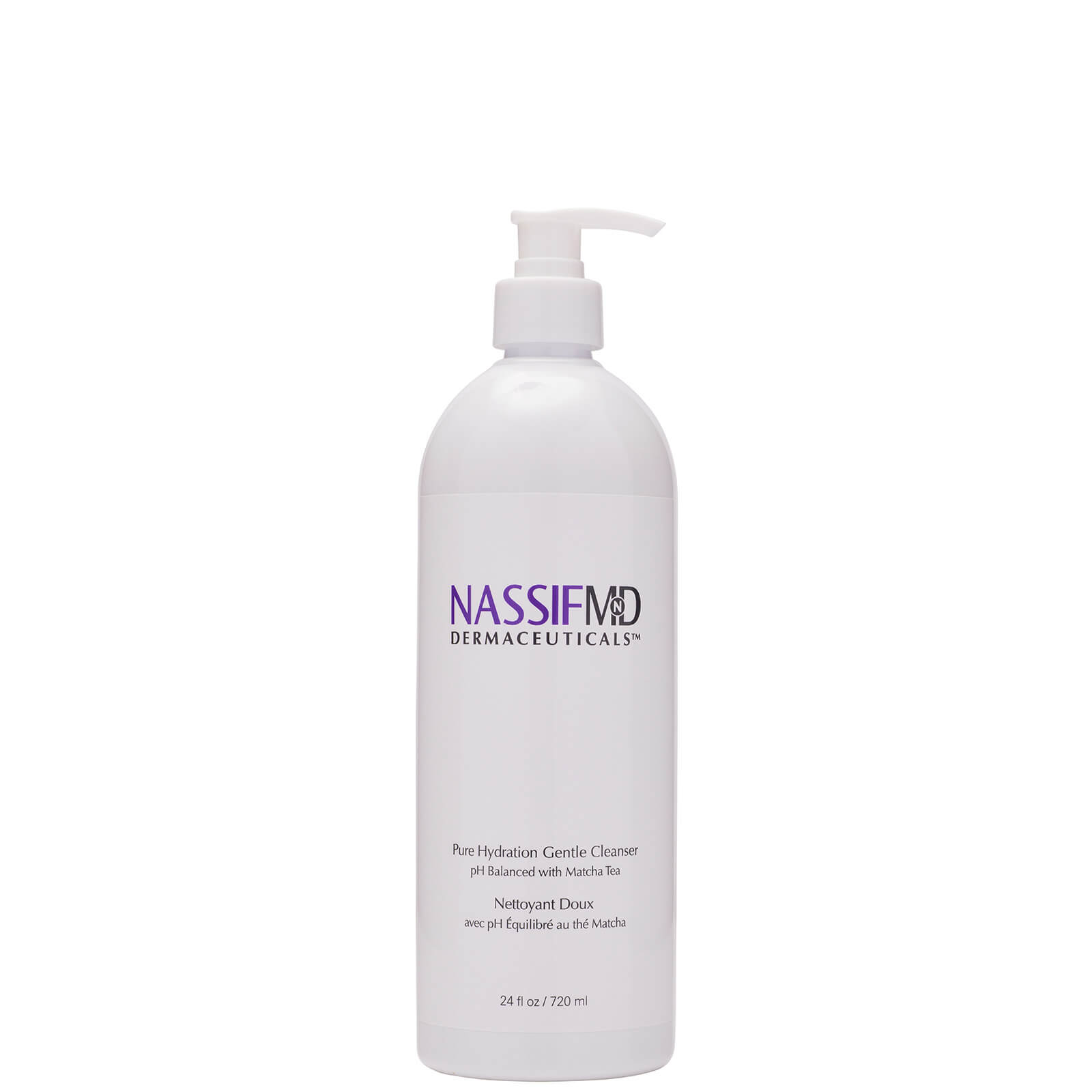 NassifMD Dermaceuticals Pure Hydration Facial Cleanser Antioxidant Rich Infused with Matcha Tea 720ml