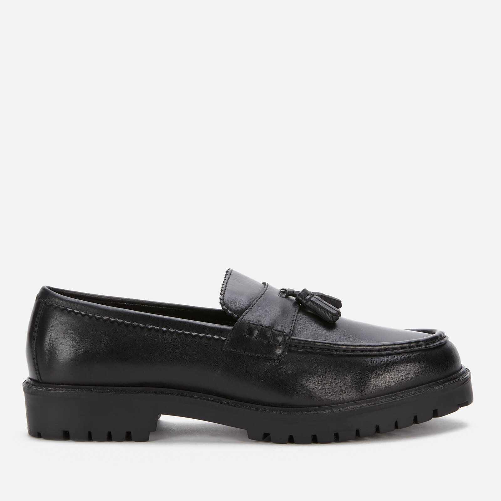 Walk London Men’s Sean Leather Tassel Loafers - Black