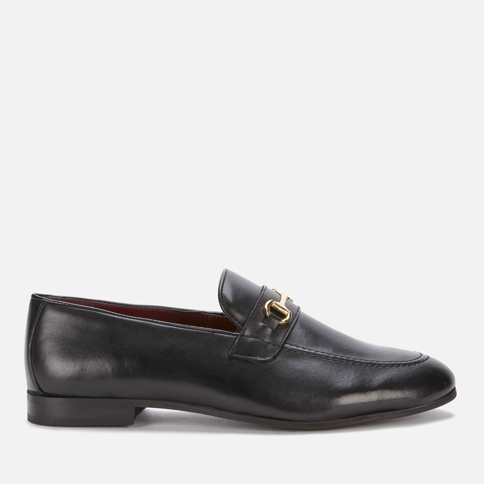 Walk London Men’s Terry Trim Leather Loafers - Black