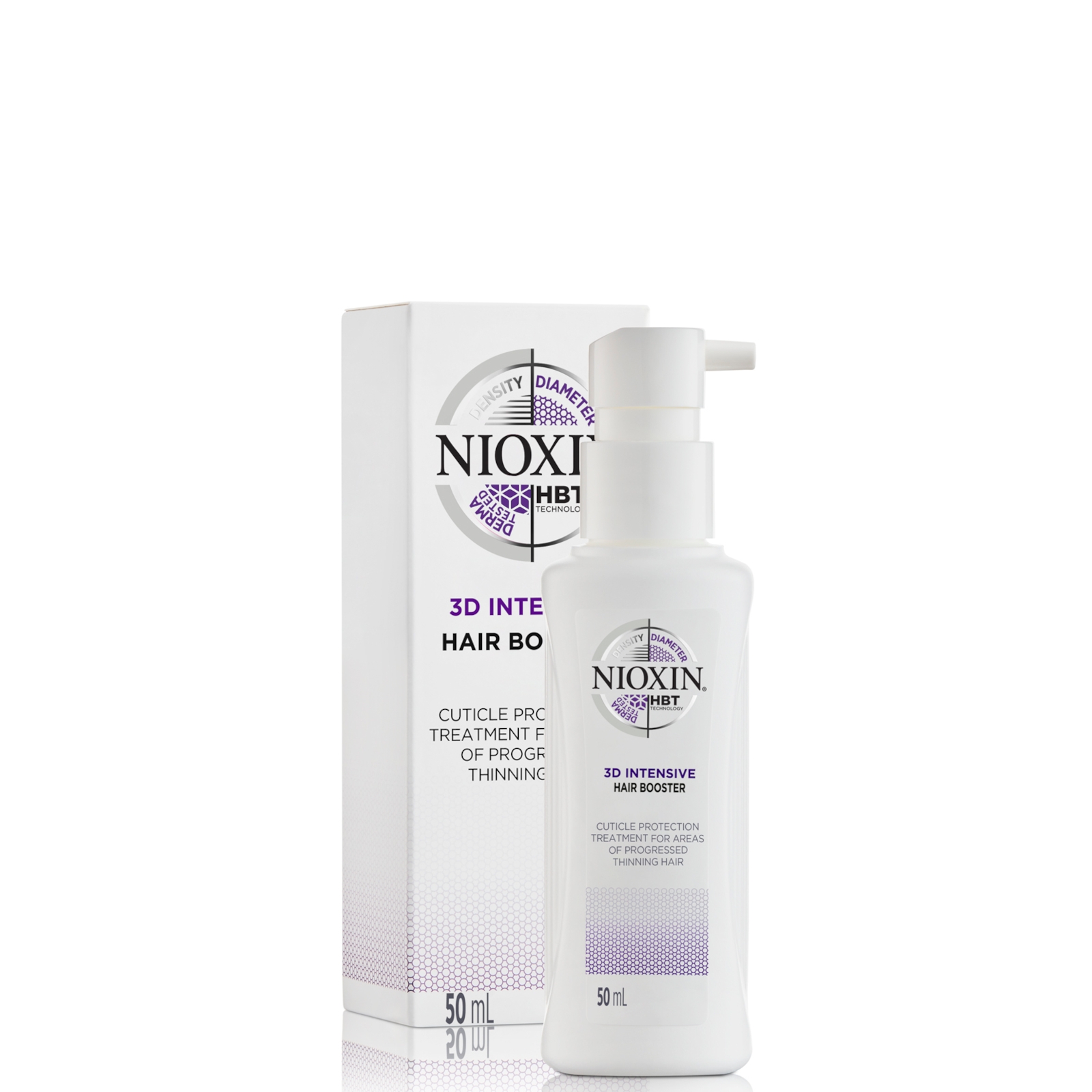 Nioxin Hair Booster, Cuticle Protection Treatment For Progressed Thinning Hair, 50ml In White