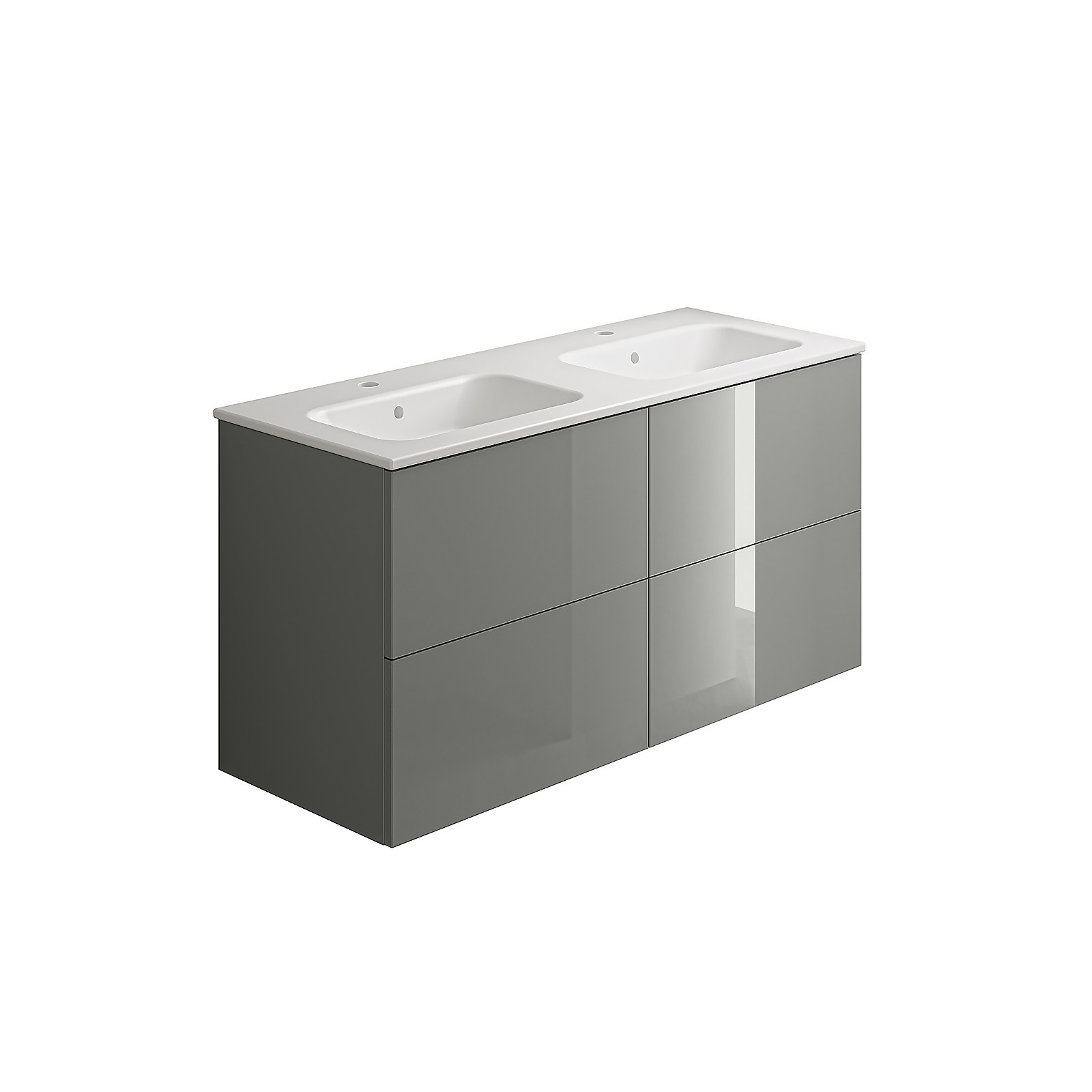 Photo of House Beautiful Ele-ment-s- 1200mm Gloss Grey Wall Mounted Vanity With Basin