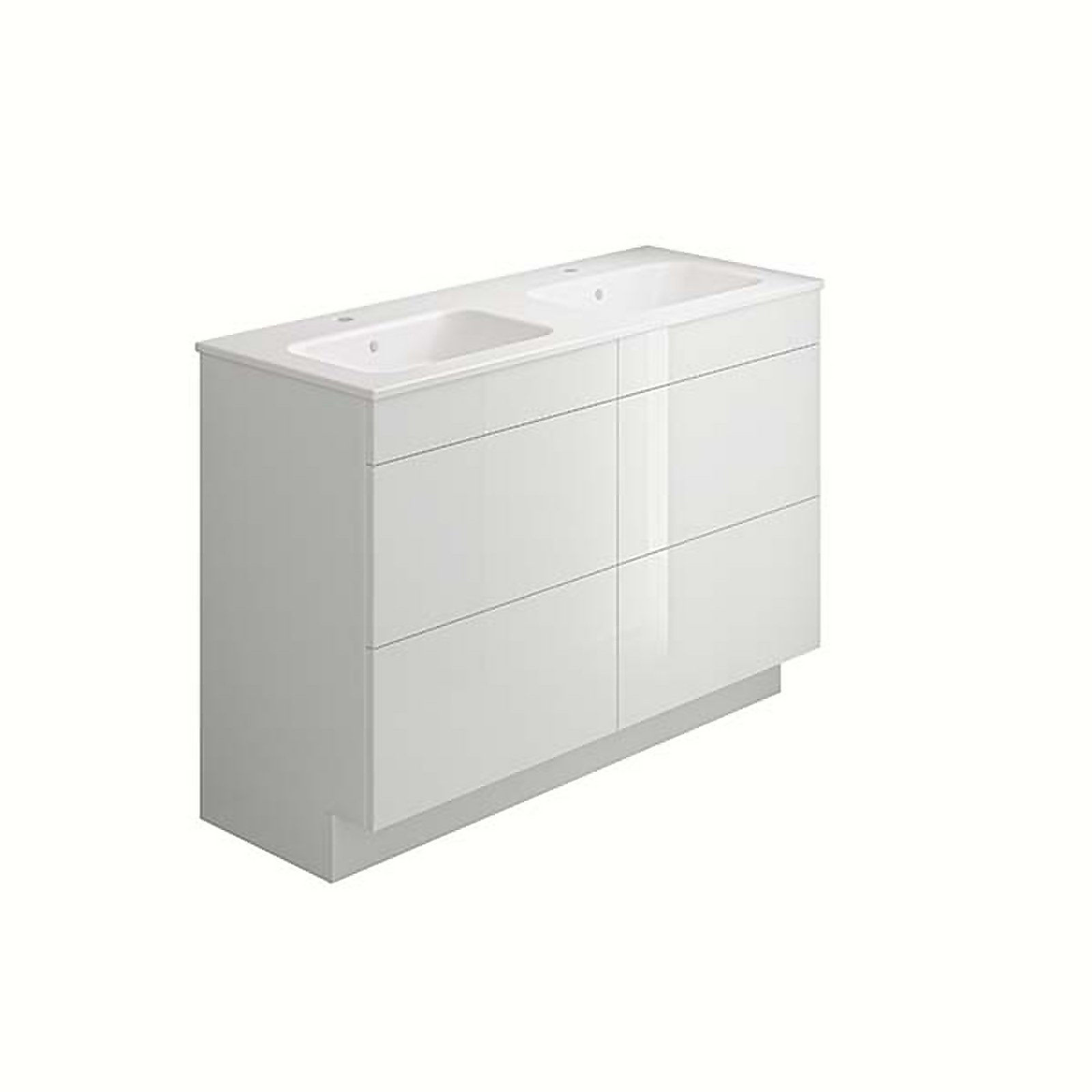 Photo of House Beautiful Ele-ment-s- 1200mm Gloss White Floorstanding Vanity With Basin