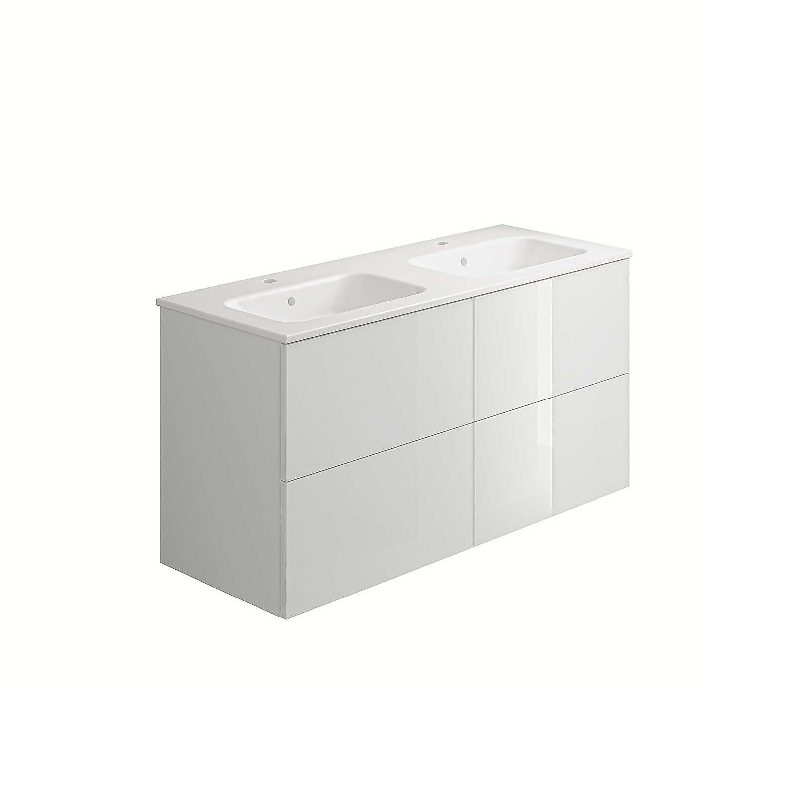 Photo of House Beautiful Ele-ment-s- 1200mm Gloss White Wall Mounted Vanity With Basin