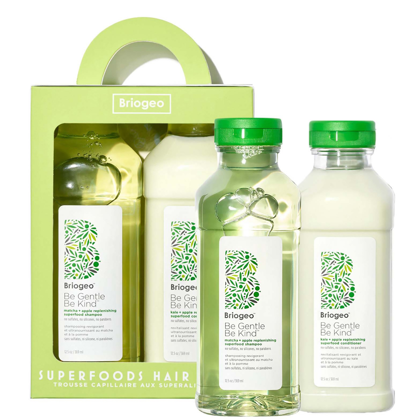 

Briogeo Superfoods Apple Matcha and Kale Replenishing Shampoo and Conditioner Set