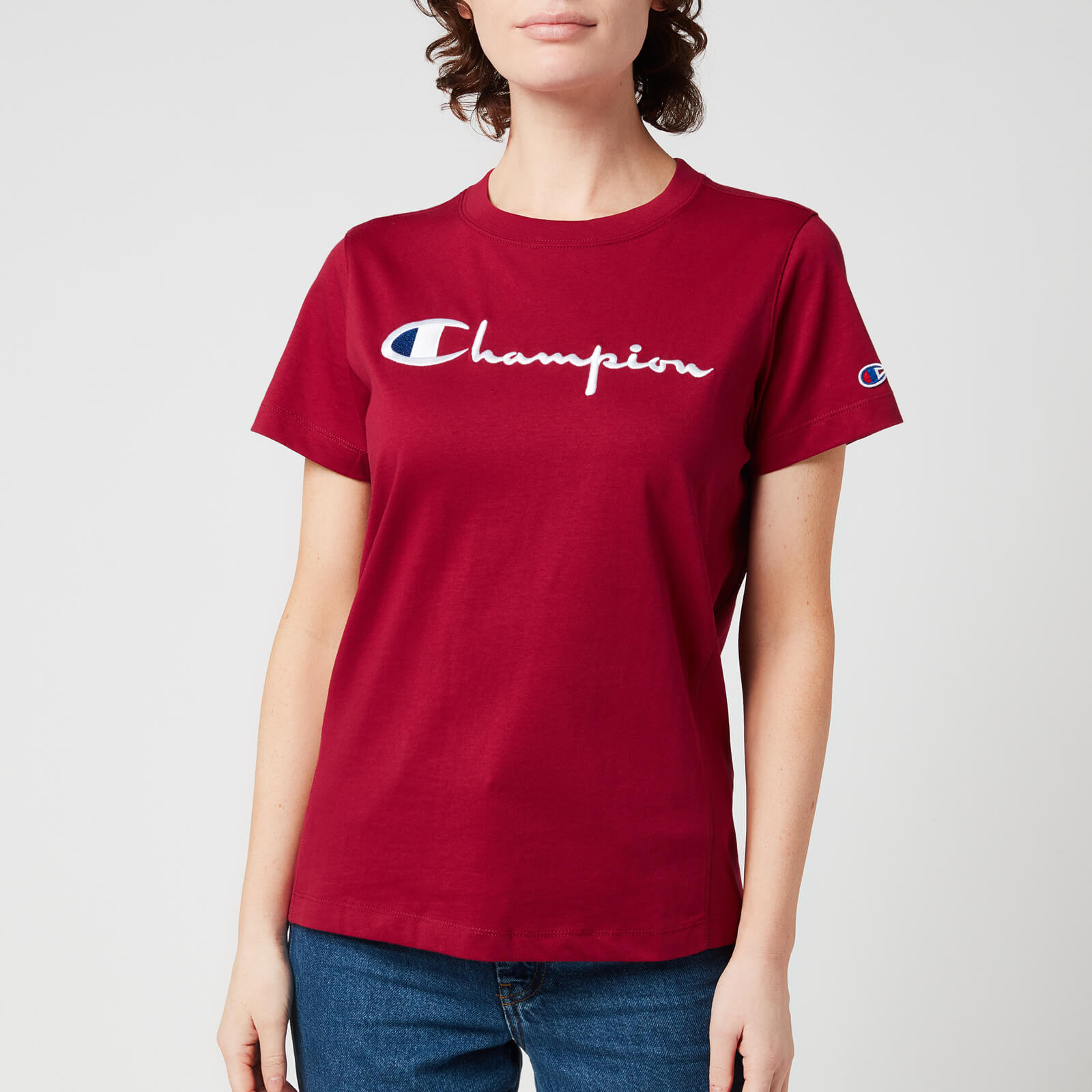 Champion Women's Crewneck T-Shirt - Burgundy - XS