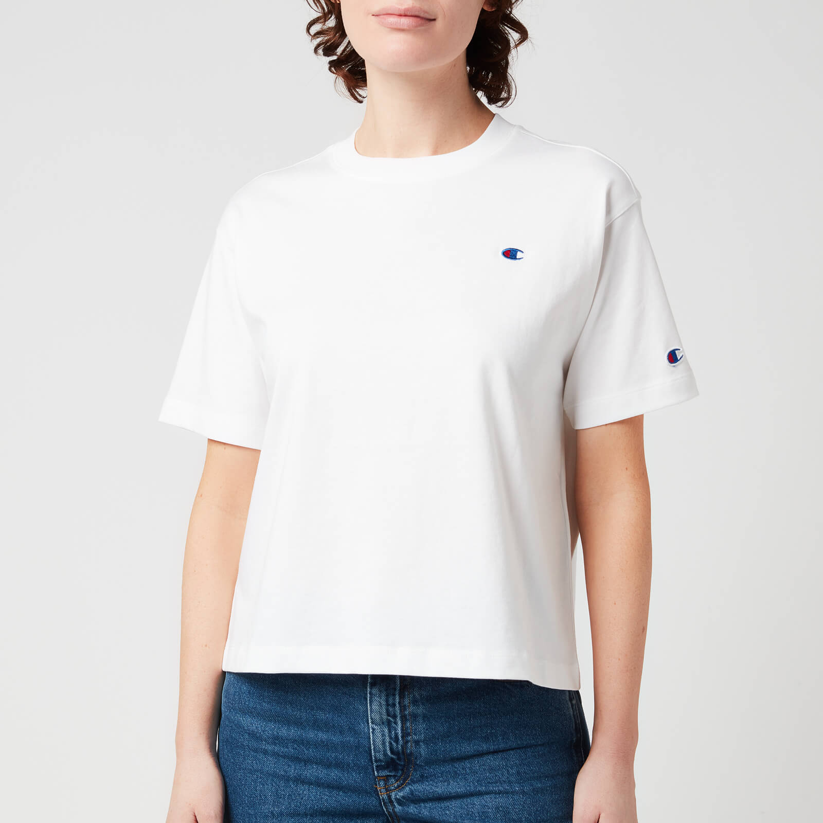 Champion Women's Cropped Crewneck T-Shirt - White - S