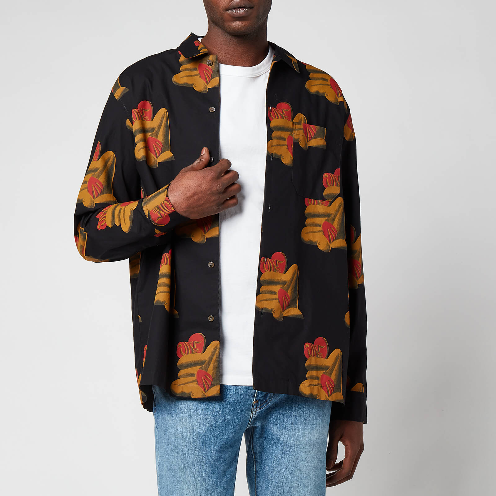 Wood Wood Men's David Jm Street Fink Shirt - Black - S