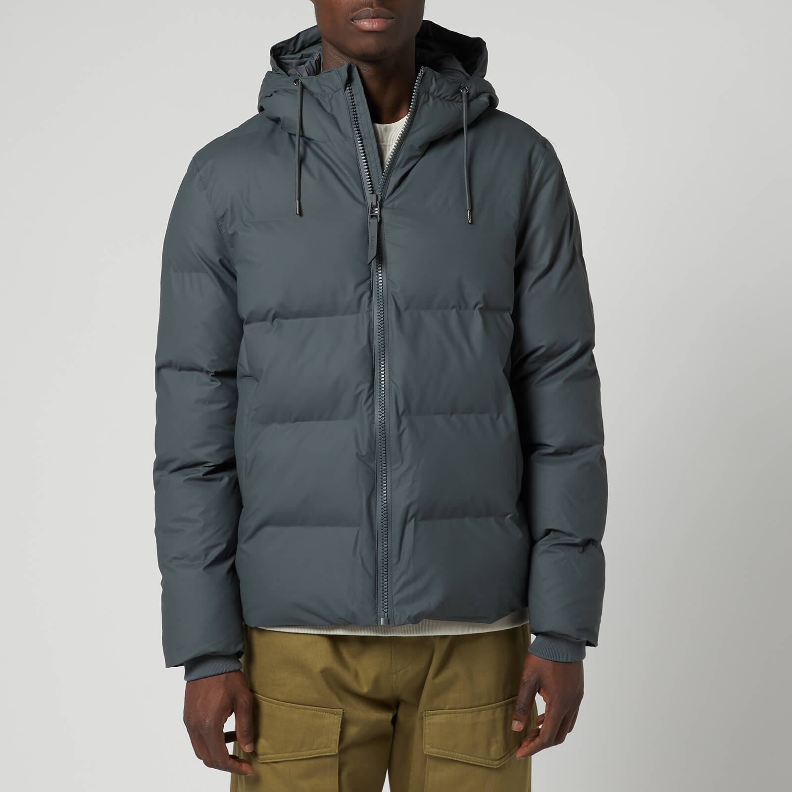 collusion unisex double layered peach skin puffer jacket