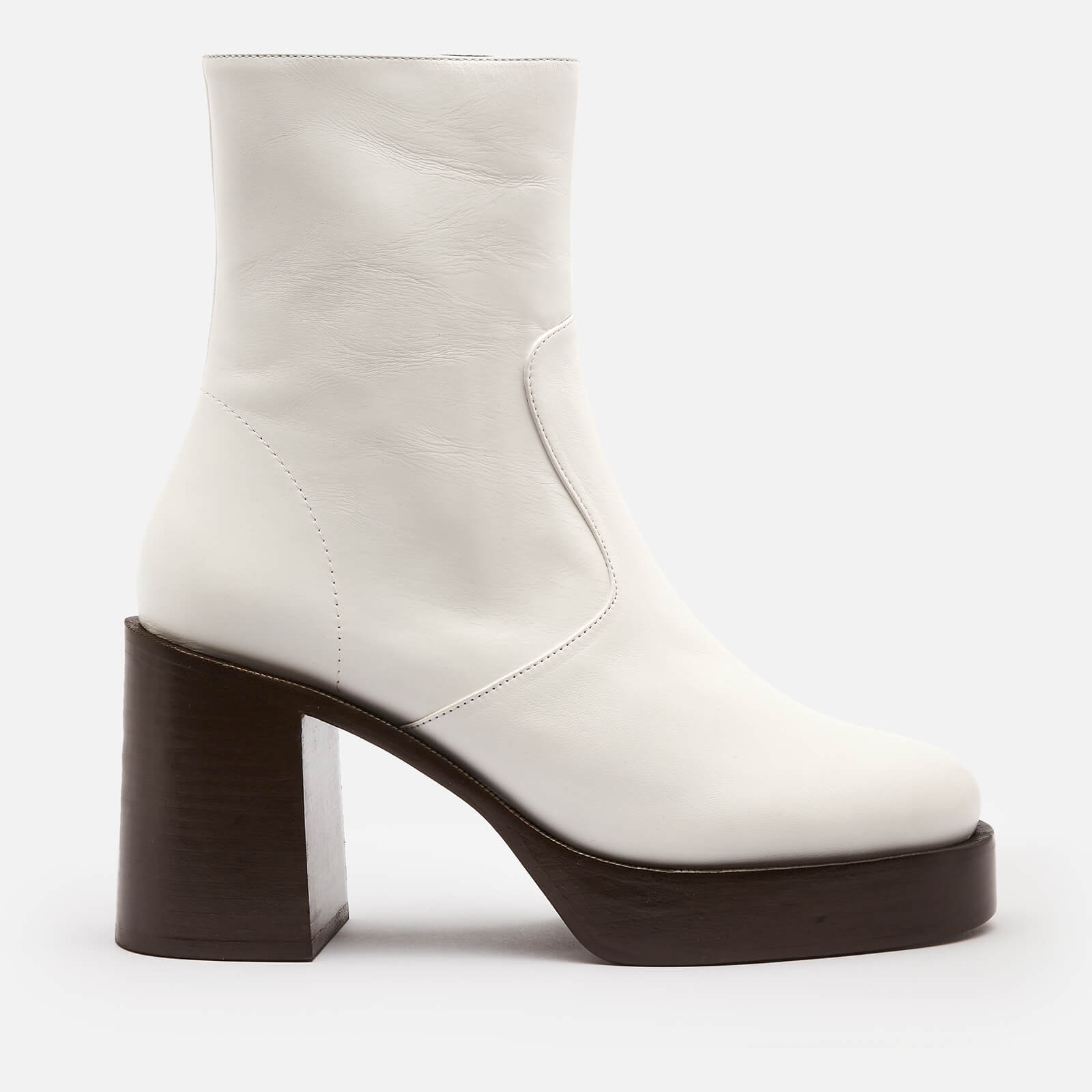 Simon Miller Women's Low Raid Leather Platform Boots - White - UK 7