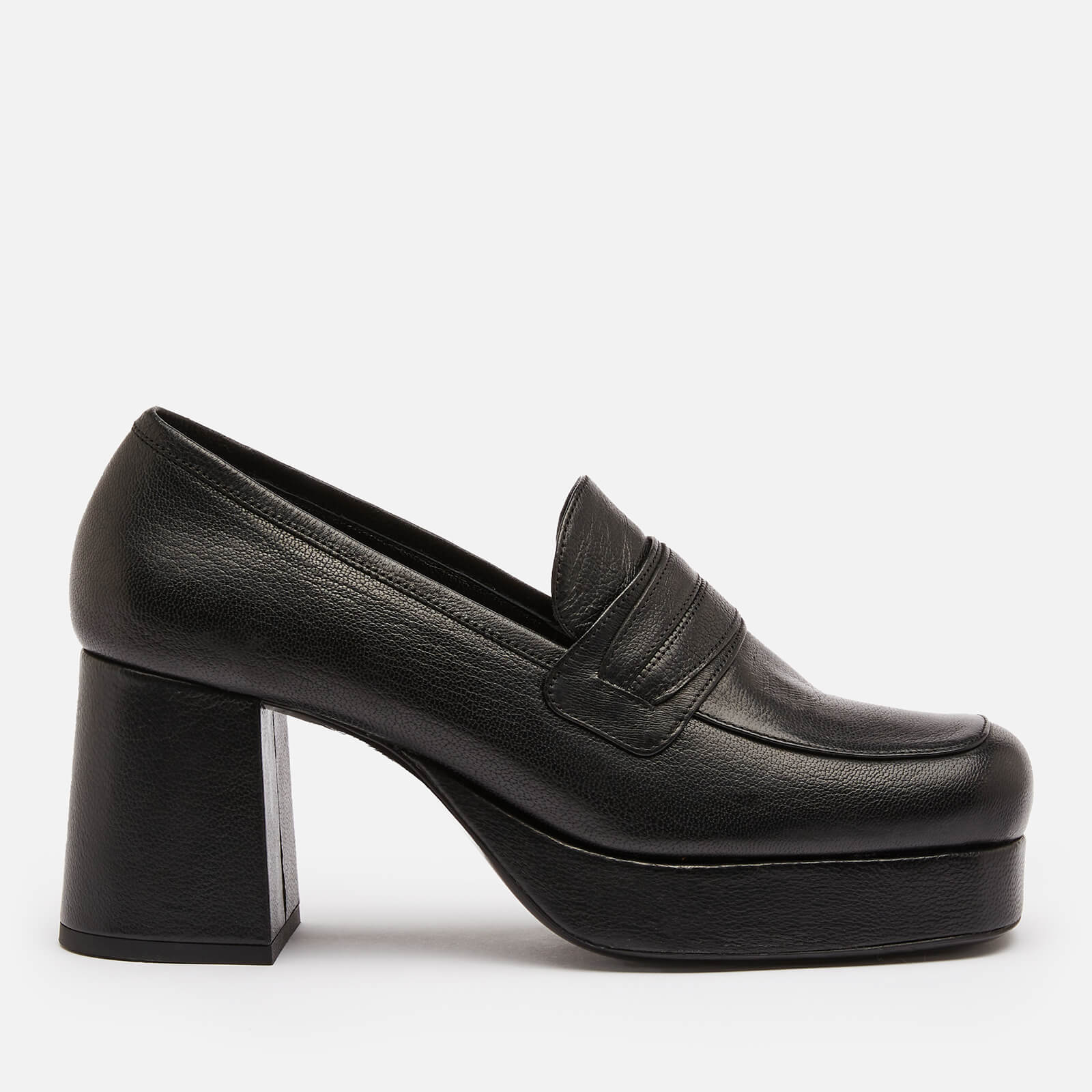 Simon Miller Women's Hustler Leather Platform Loafers - Black - UK 6