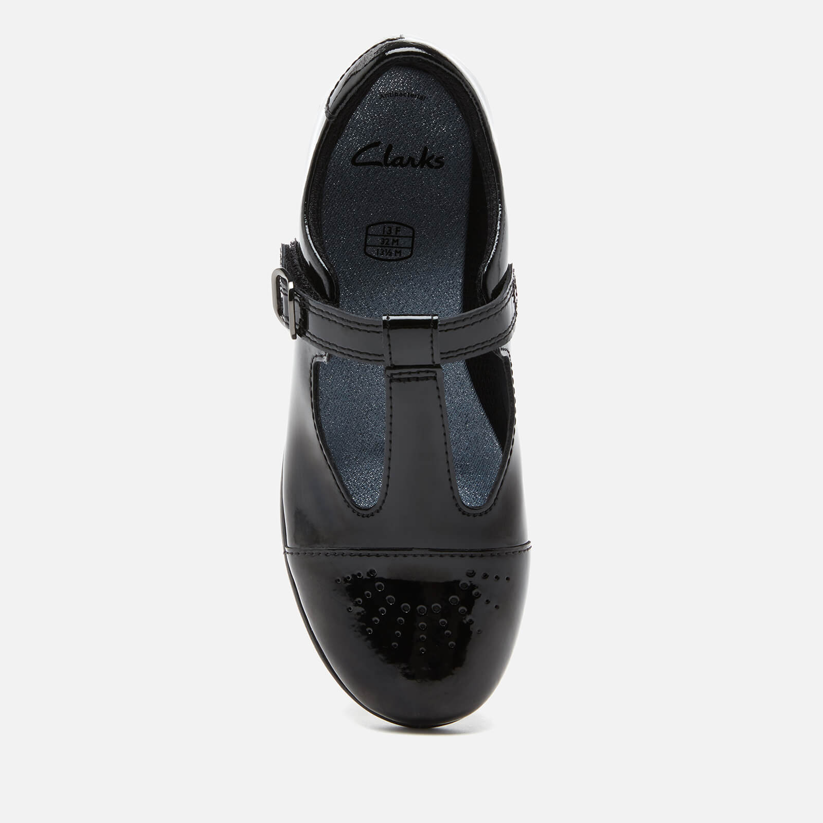 clarks kids' scala spirit school shoes - black pat - uk 10 kids