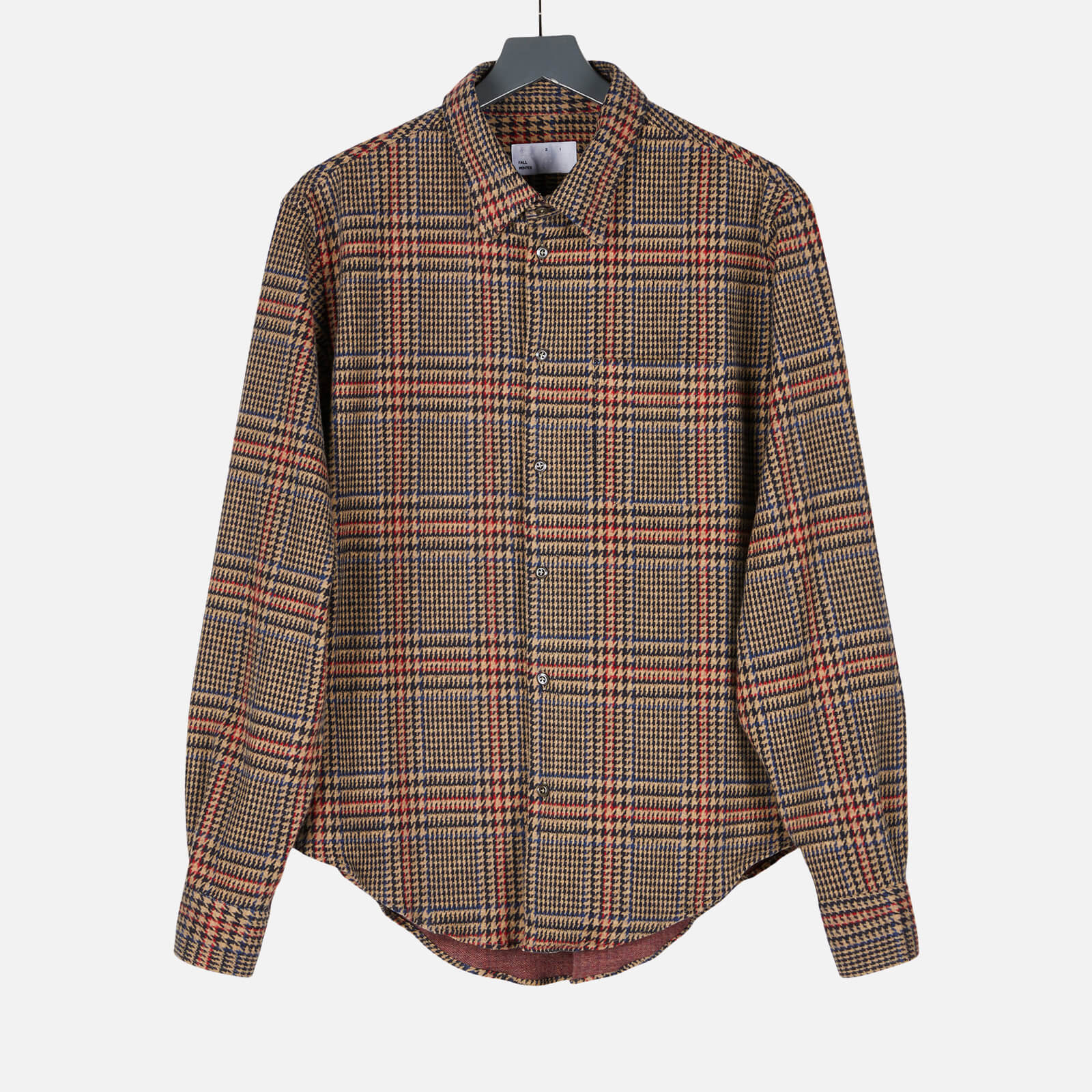 4SDesigns Men's Knit Button Down Shirt - Beige - M