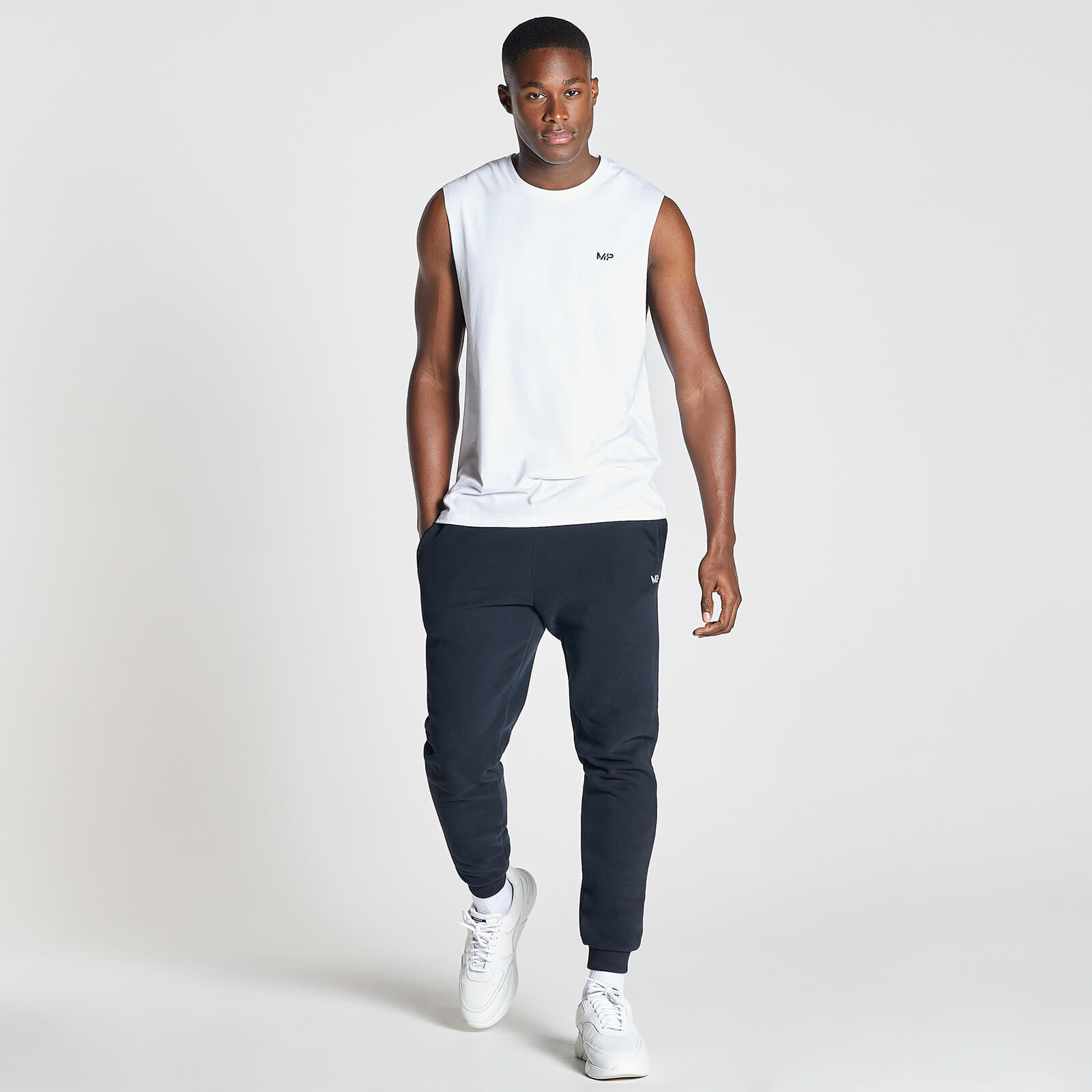 

MP Men's Drirelease Drop Armhole Tank Top - White - XS