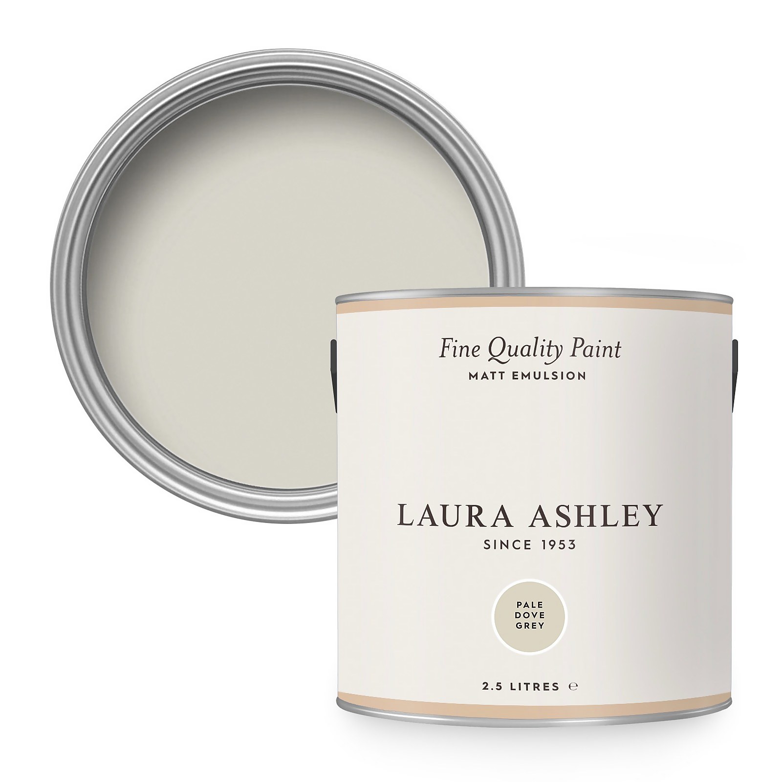 Laura Ashley Matt Emulsion Paint Pale Dove Grey 2.5L