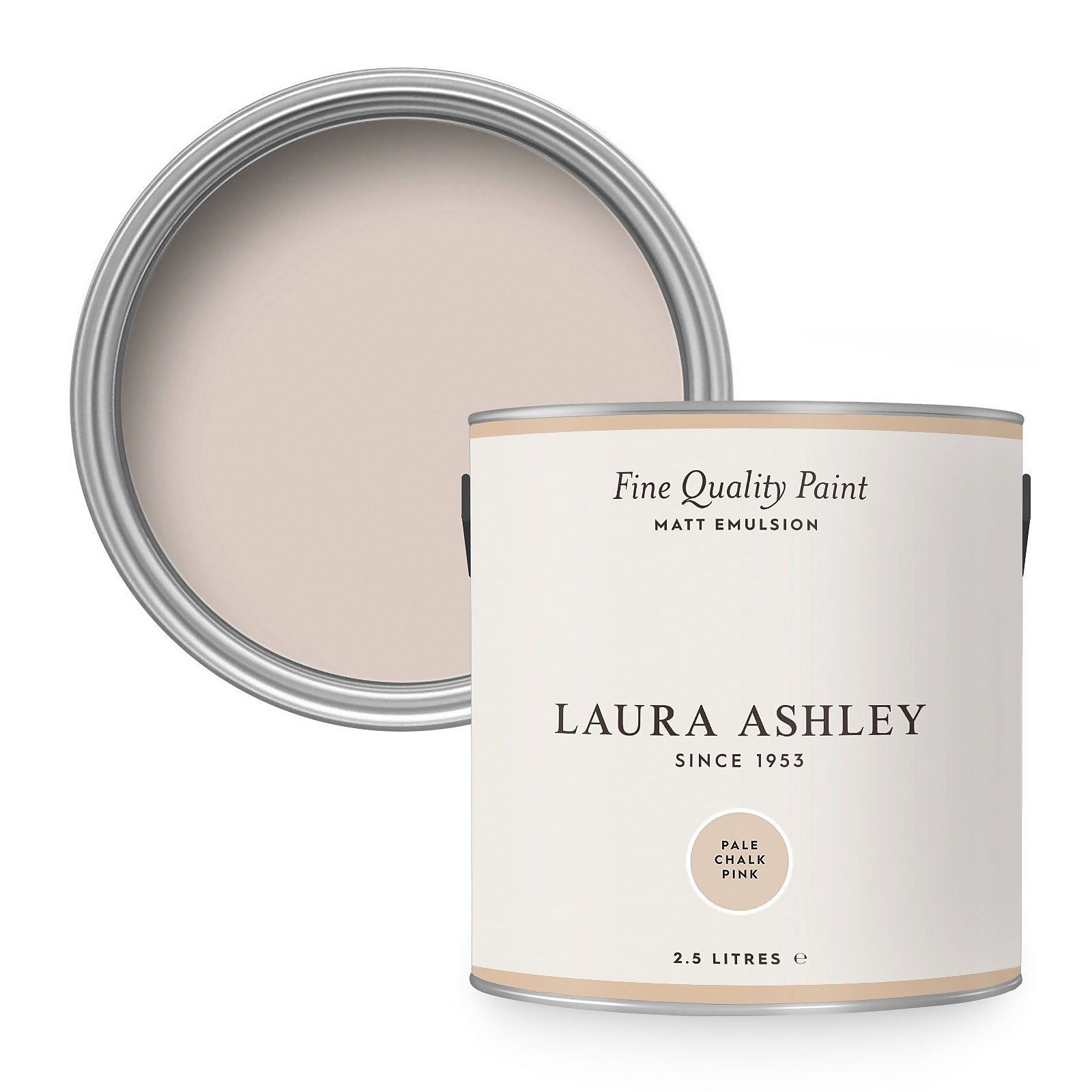 Photo of Laura Ashley Matt Emulsion Paint Pale Chalk Pink 2.5l