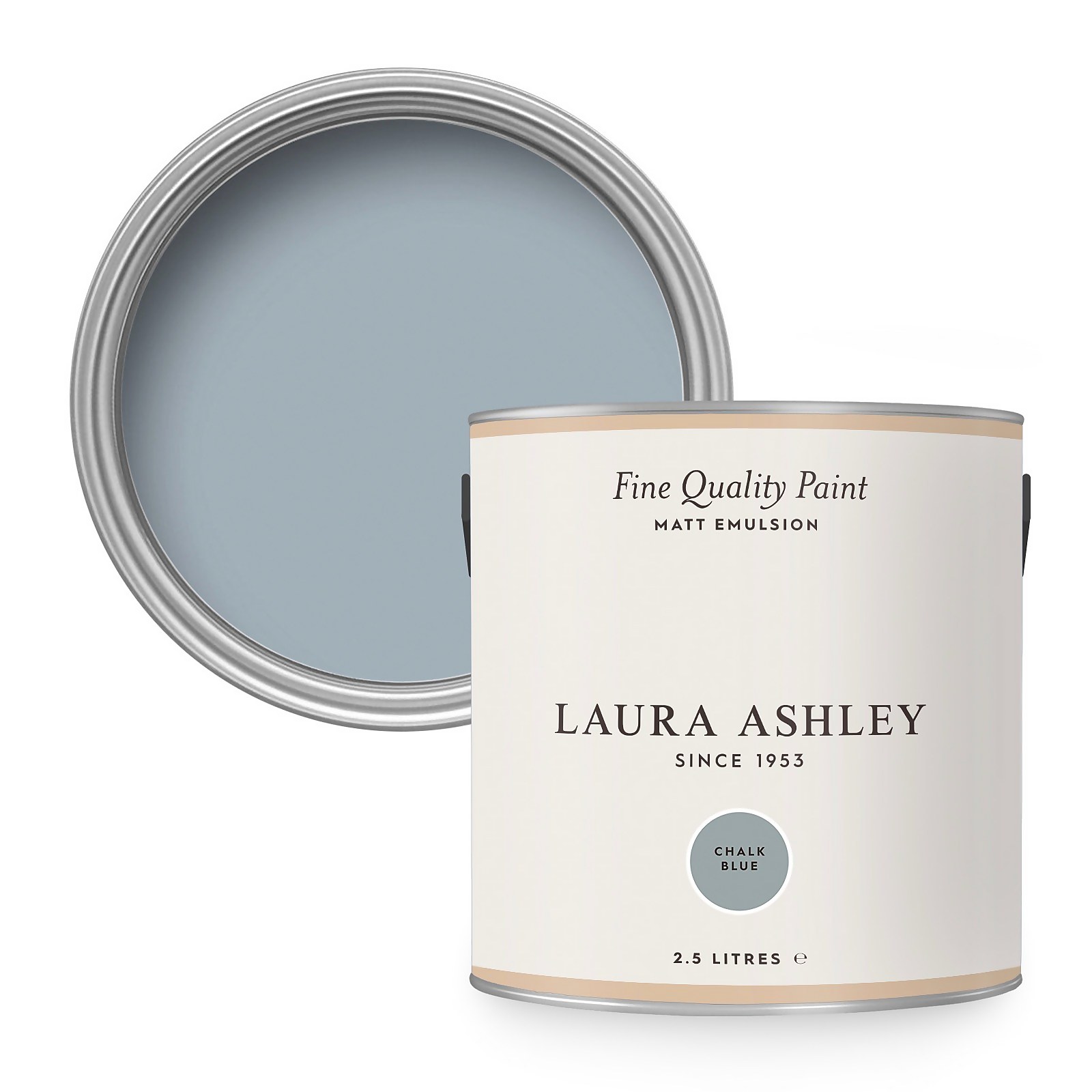 Photo of Laura Ashley Matt Emulsion Paint Chalk Blue 2.5l