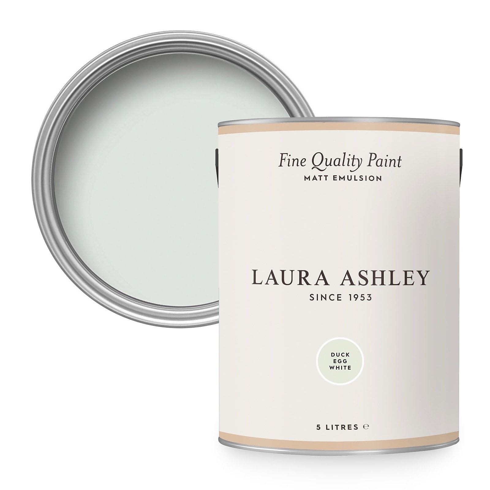 Laura Ashley Matt Emulsion Paint Duck Egg White - 5L