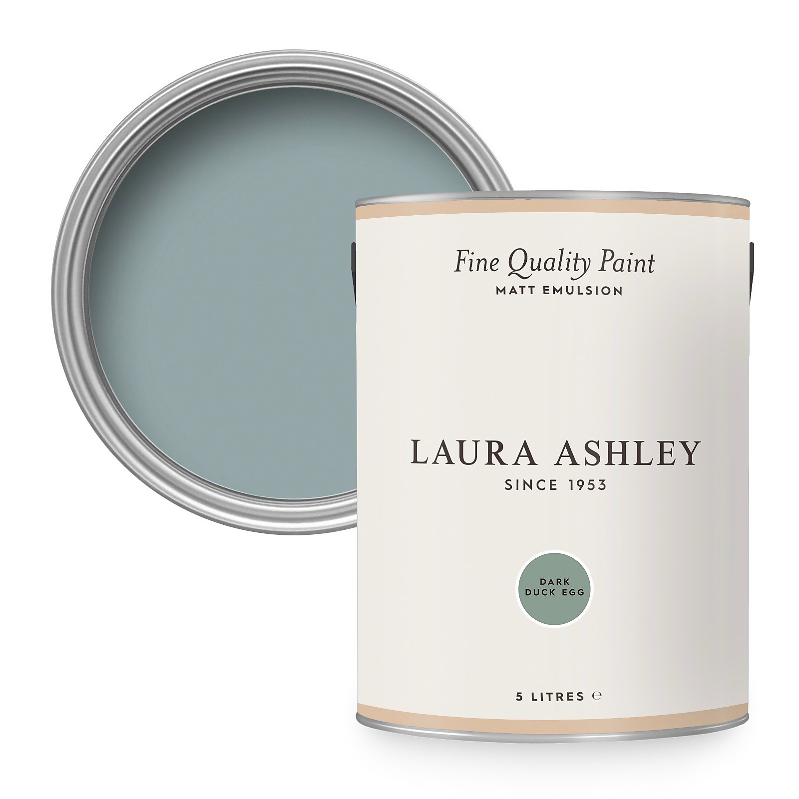 Photo of Laura Ashley Matt Emulsion Paint Dark Duck Egg 5l