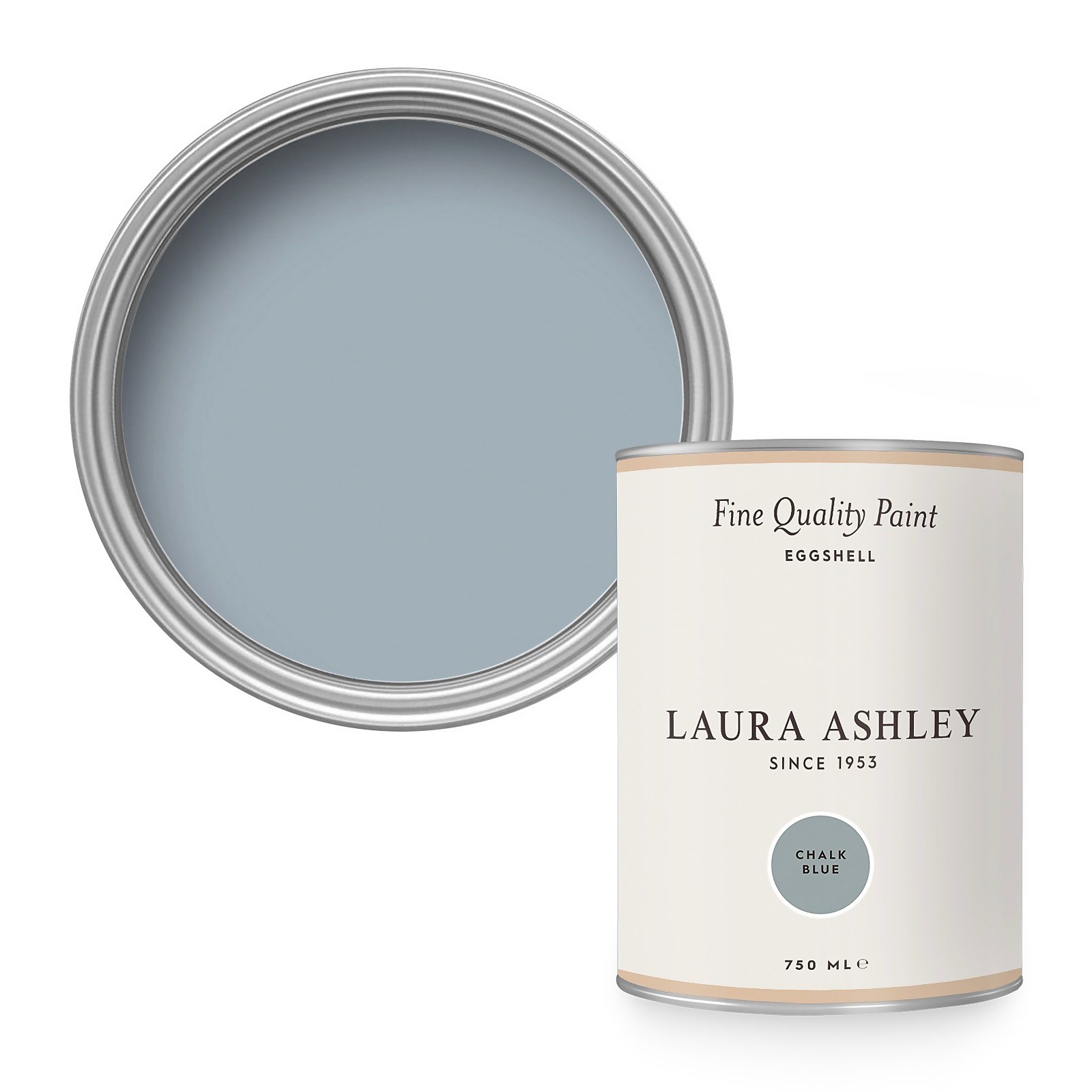 Photo of Laura Ashley Eggshell Paint Chalk Blue 750ml