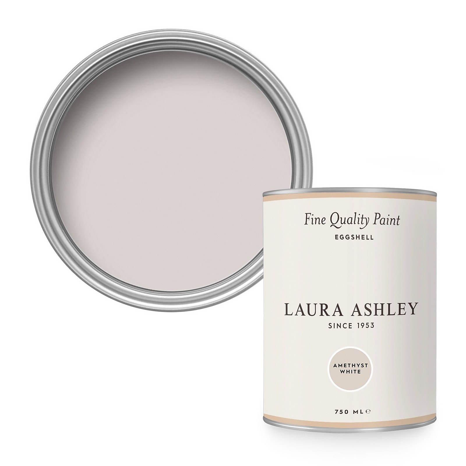 Photo of Laura Ashley Eggshell Paint Amethyst White 750ml