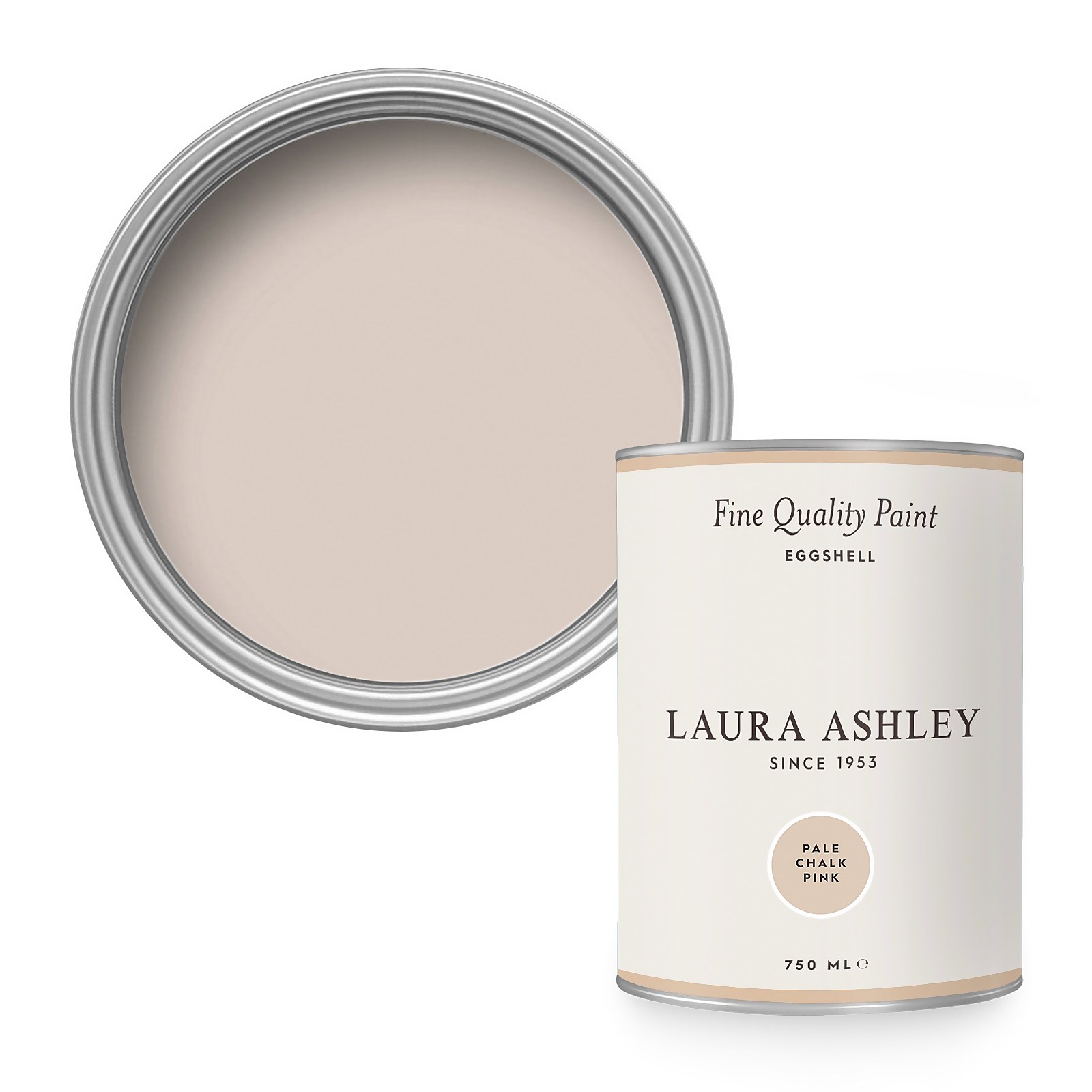 Photo of Laura Ashley Eggshell Paint Pale Chalk Pink 750ml