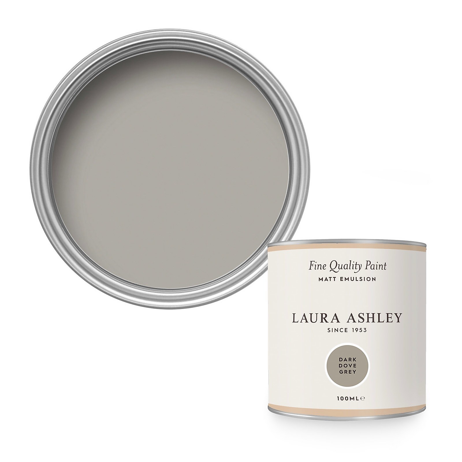 Photo of Laura Ashley Matt Emulsion Paint Dark Dove Grey Tester 100ml