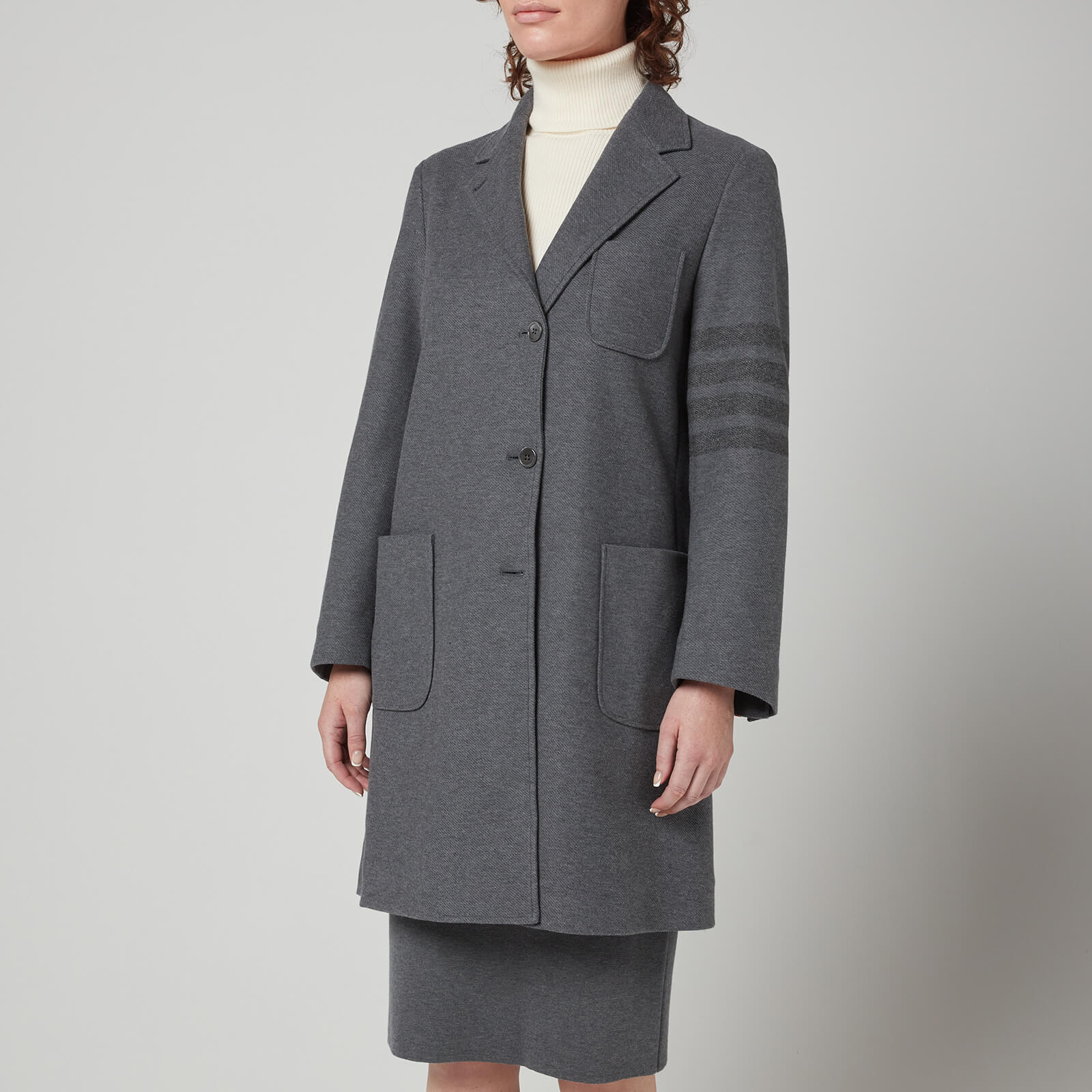 Thom Browne Women's Sack Over Coat - Med Grey - IT40/UK8