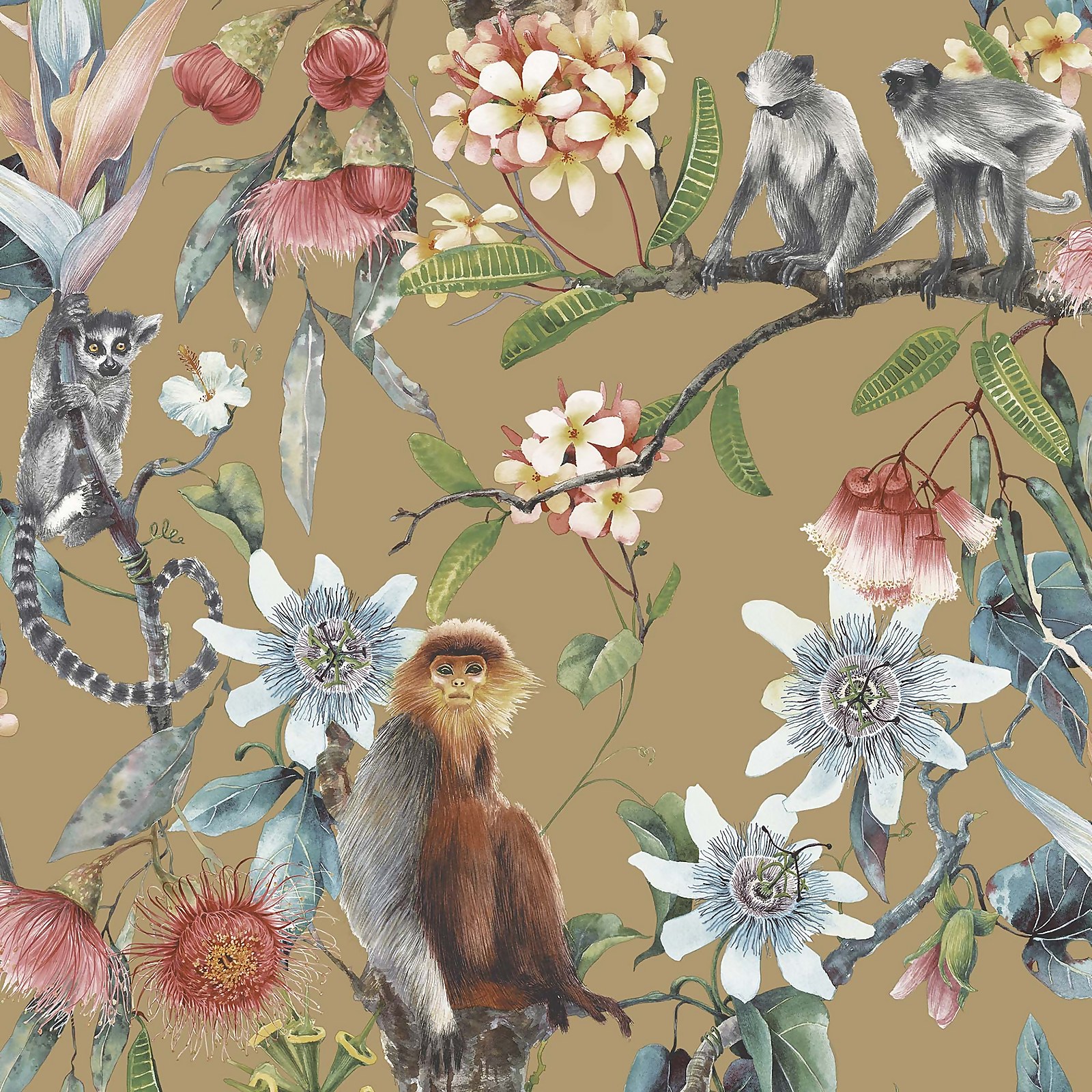 Photo of Organic Textures Lemur Gold Wallpaper Sample
