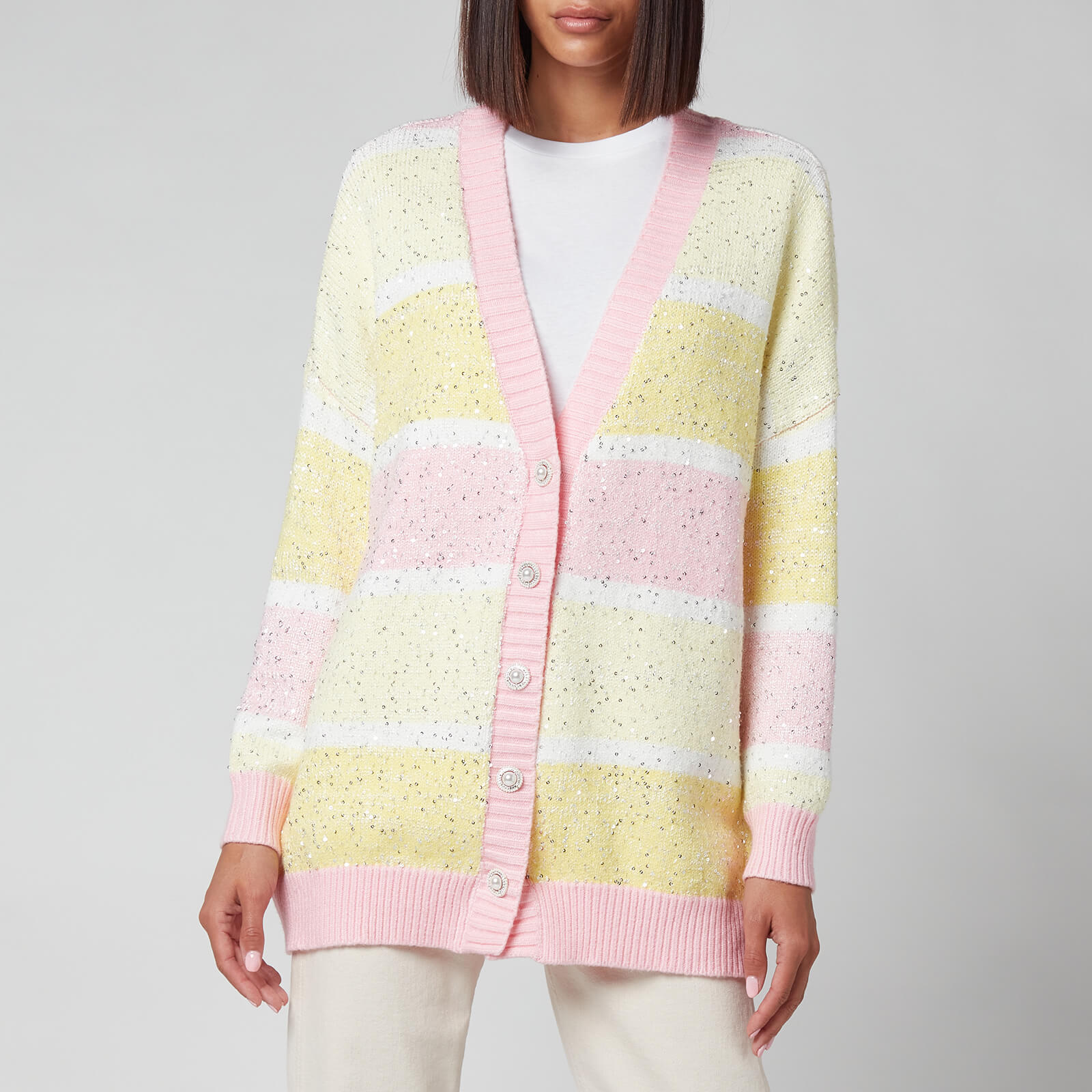 Olivia Rubin Women's Mika Sequin Stripe Cardigan - Angel Cake Stripe - XS