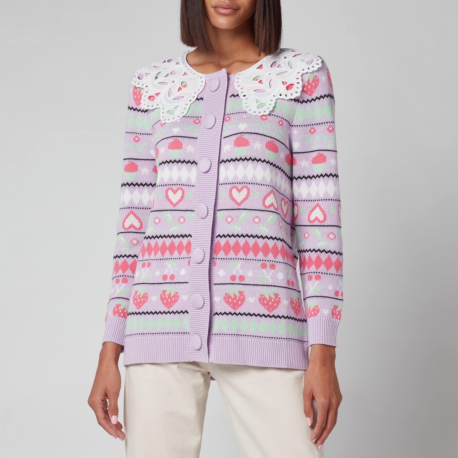 Olivia Rubin Women's Este Longline Cotton Cardigan - Fairisle - S