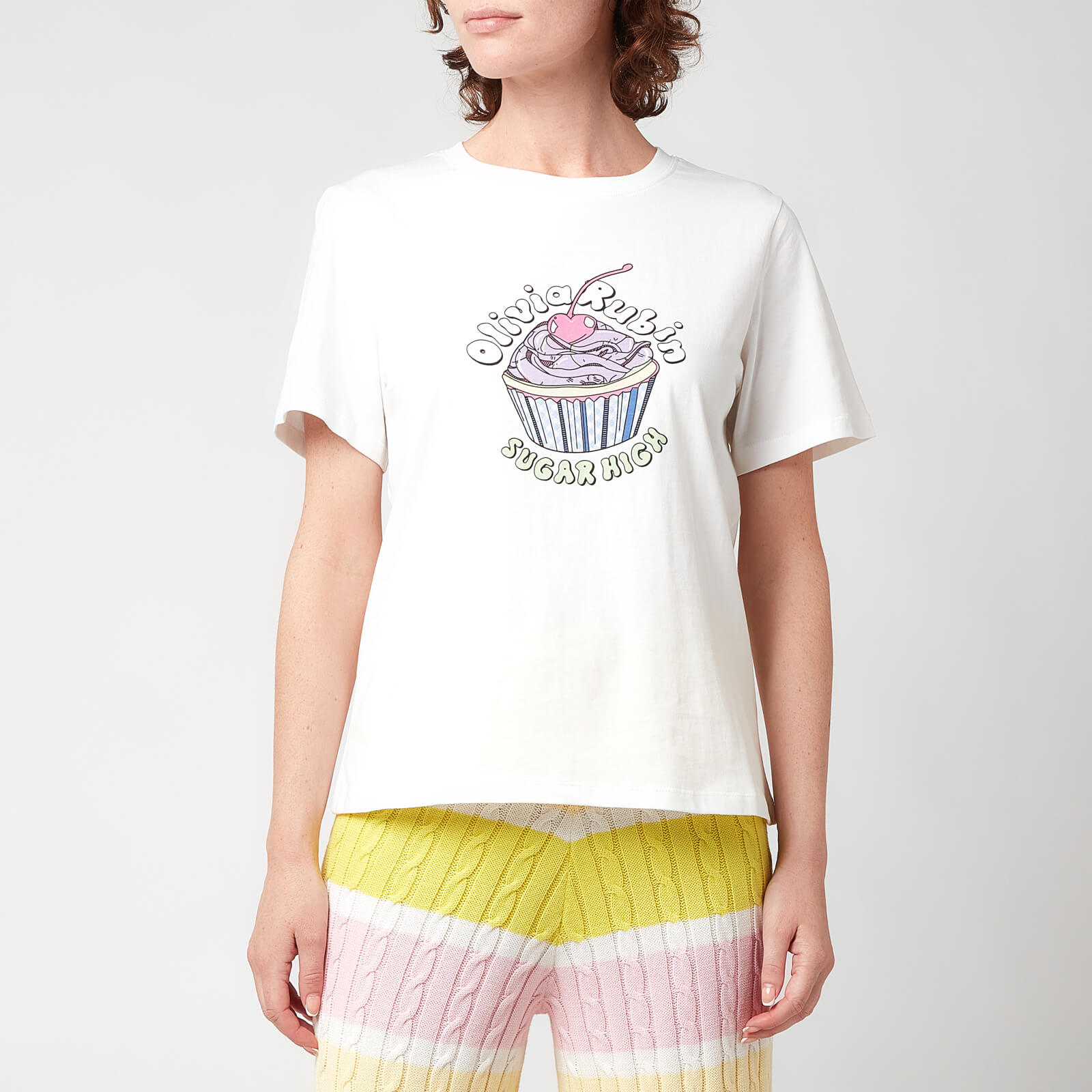 Olivia Rubin Women's Mindy 'Sugar High' T-Shirt - White - M