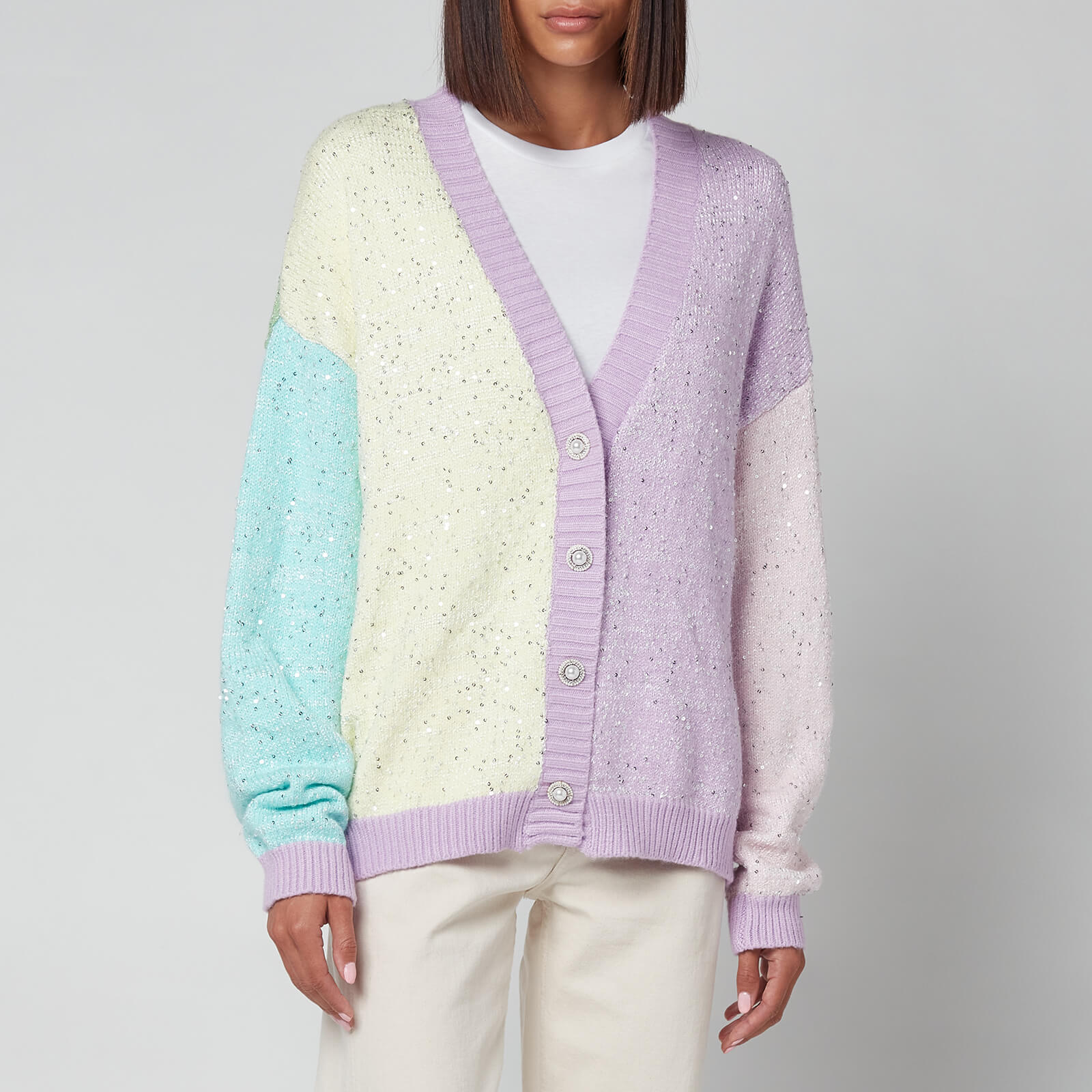 Olivia Rubin Women's Cecily Colourblock Cardigan - Sequin Knit - S