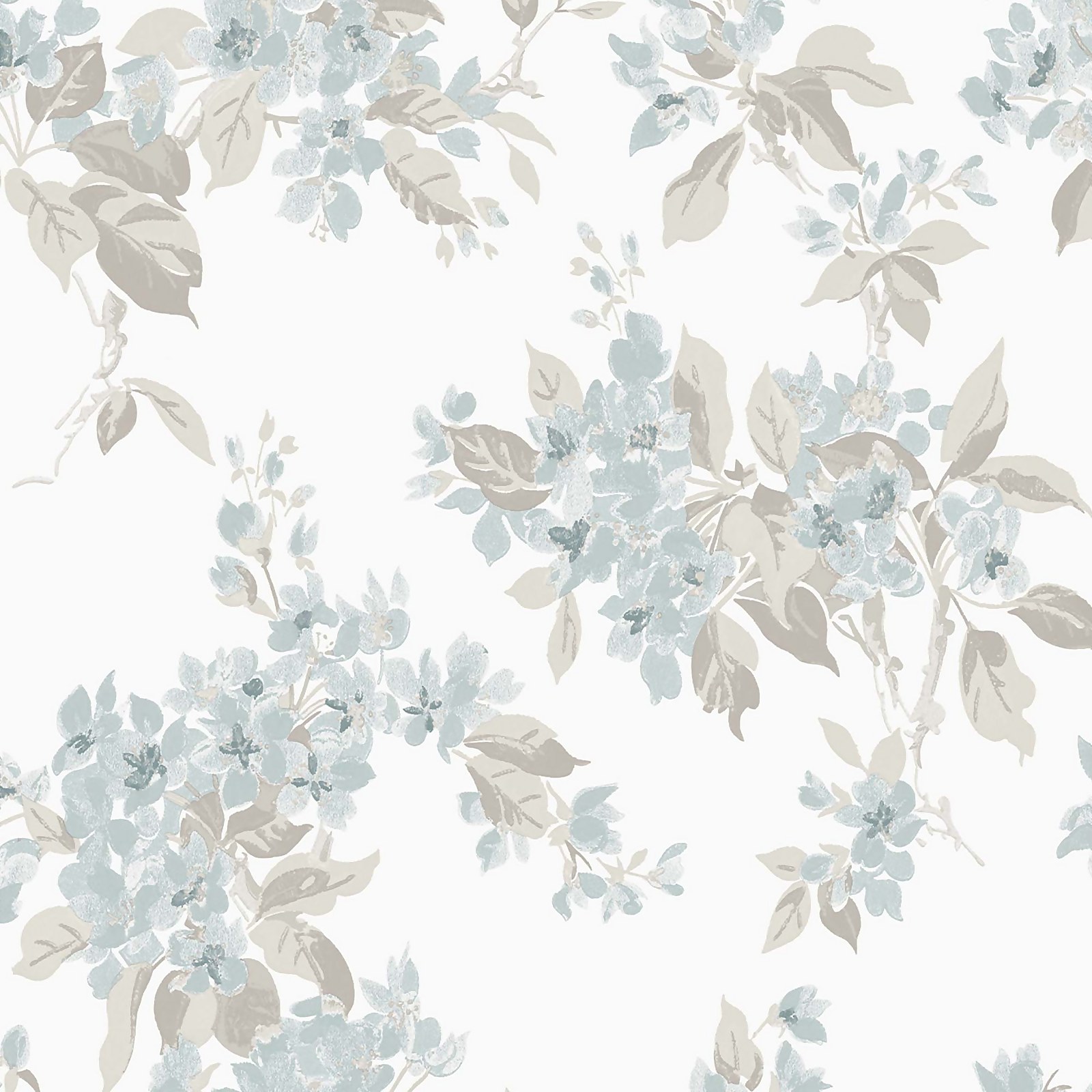 Photo of Laura Ashley Apple Blossom Duck Egg Wallpaper